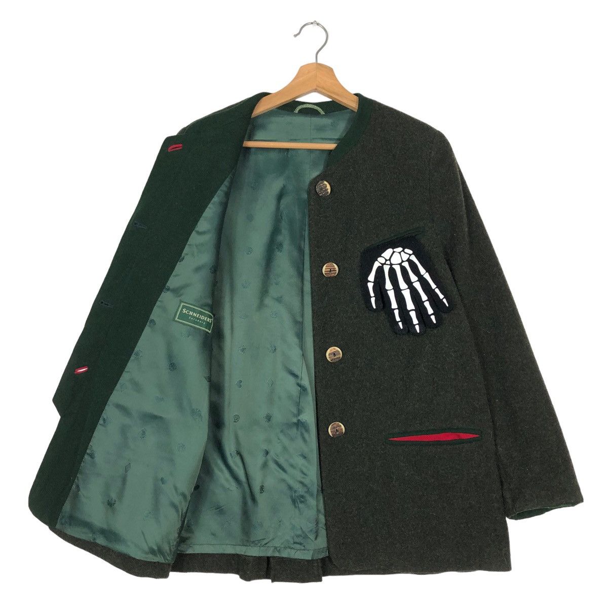 Vintage 🔥Rich Green - Military Style Design Wool Jacket Size US M / EU 48-50 / 2 - 8 Thumbnail