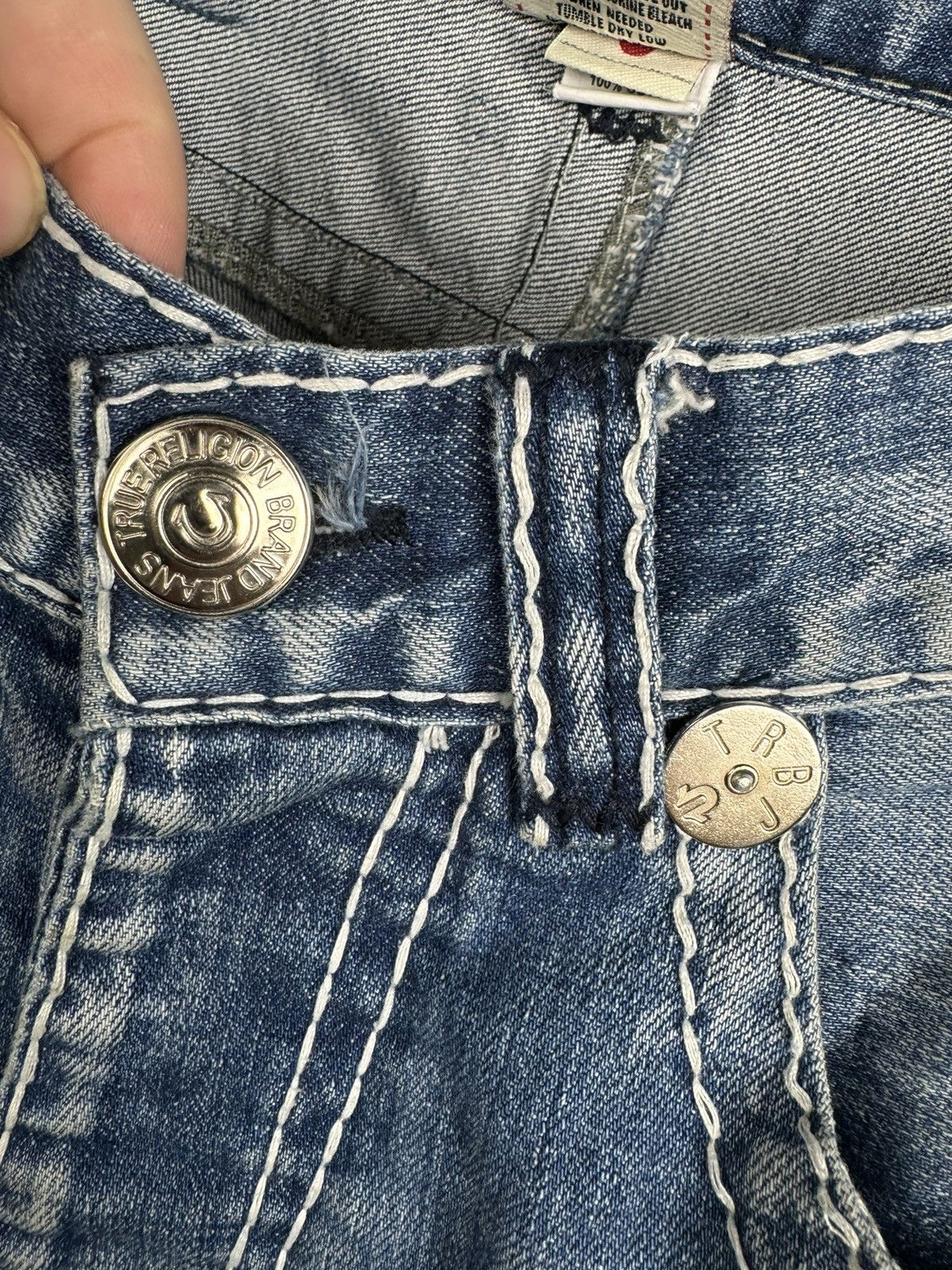 TRUE RELIGION VINTAGE BIG LOGO Y2K JAPANESE JEANS SIZE 33