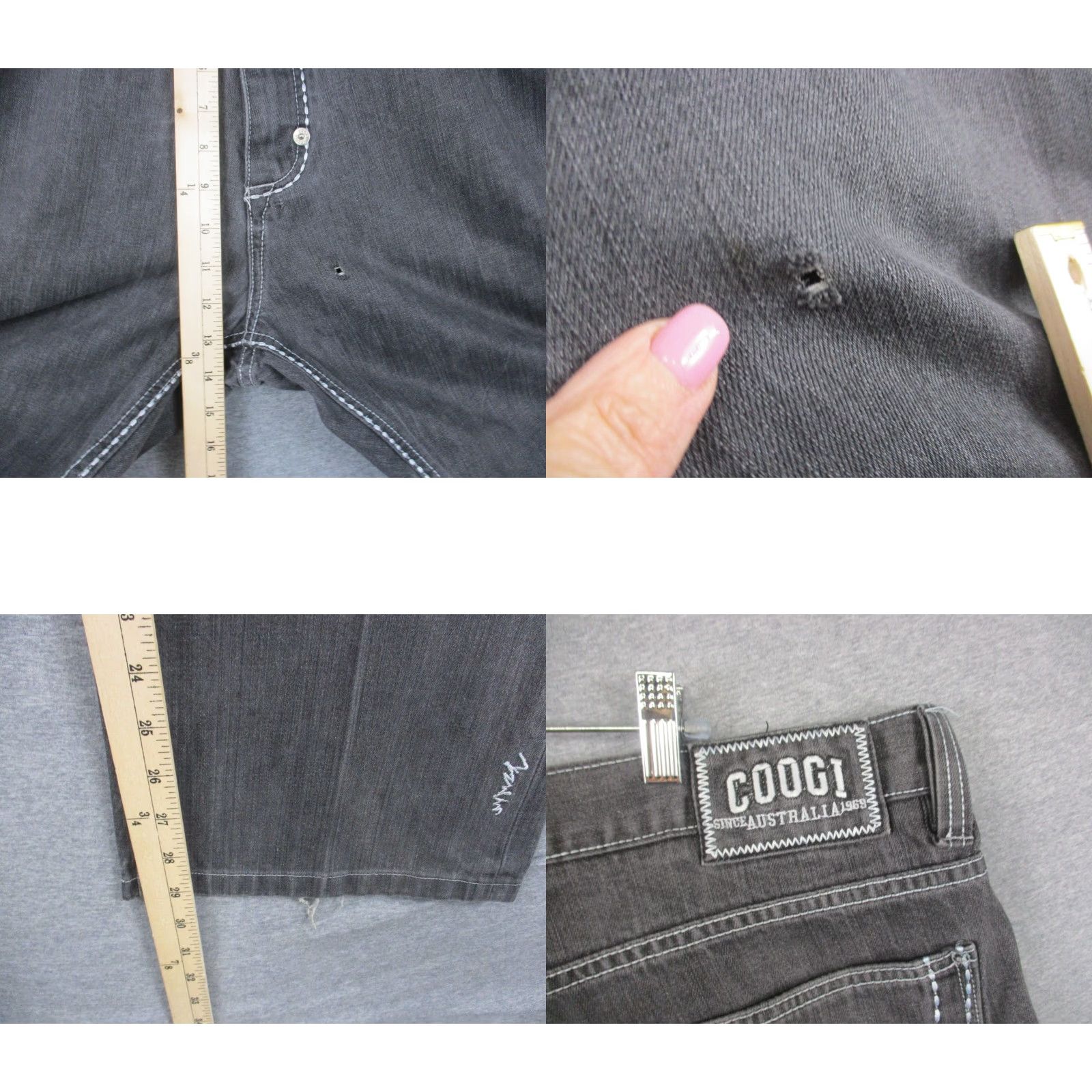Coogi VINTAGE COOGI Jeans 40 Men's Black Wide Leg Baggy Hip Hop 90s Distressed Jeans Size US 40 / EU 56 - 8 Thumbnail