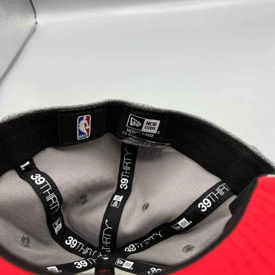 New Era Chicago Bulls Hat Men M-L Gray Stretch Fitted Cap New Size ONE SIZE - 5 Thumbnail