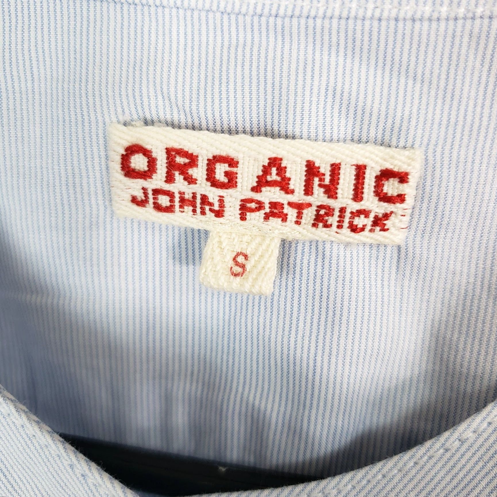 Vintage Organic John Patrick Womens Button Front Shirt Sz S Blue White Stripe Shirt Womens Small Blue White Stripe 3/4 Sleeve Cotton Button-Up Vintage? Size S / US 4 / IT 40 - 6 Thumbnail