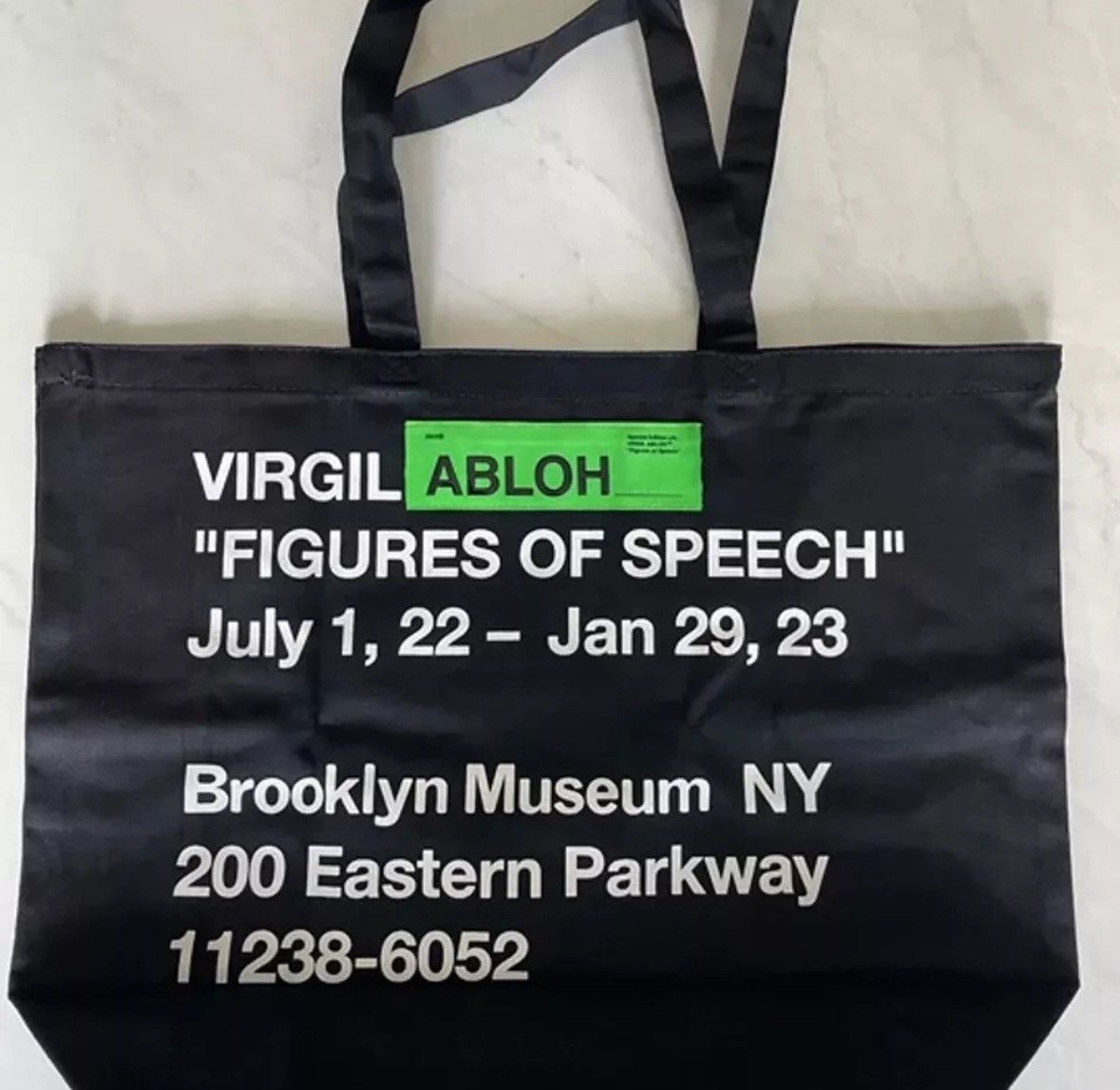Virgil Abloh Virgil Figures of Speech FOS Tote Bag Torch Black New Sealed Size ONE SIZE - 2 Thumbnail