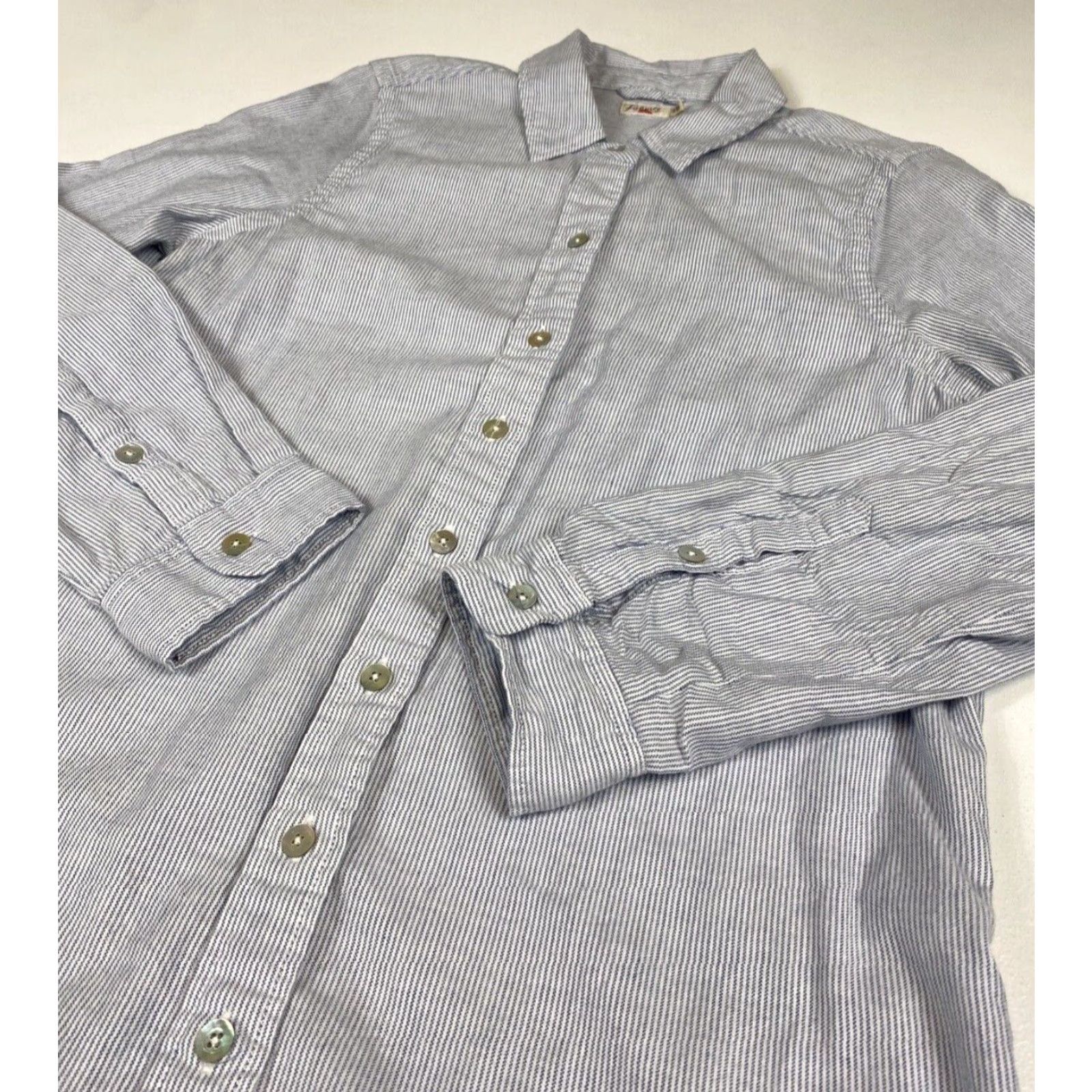 Faherty Faherty Women's Bayview Stretch Cotton Shirt Dress Oxford-Stripe Sz S White and Blue Shirt Dress Womens Size S / US 4 / IT 40 - 6 Thumbnail