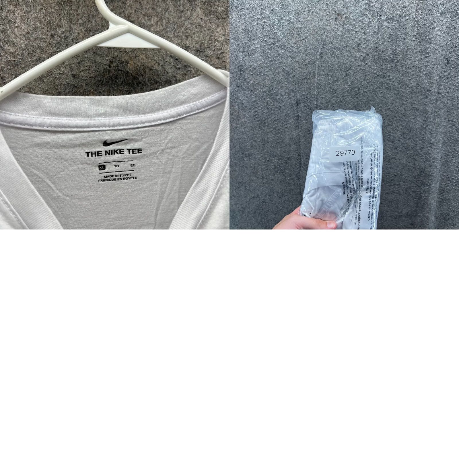 Nike VINTAGE Nike Shirt Men XL White Crewneck Tee Swoosh Box Logo Cotton Logo Athletic Tee XL Size US XL / EU 56 / 4 - 9 Thumbnail