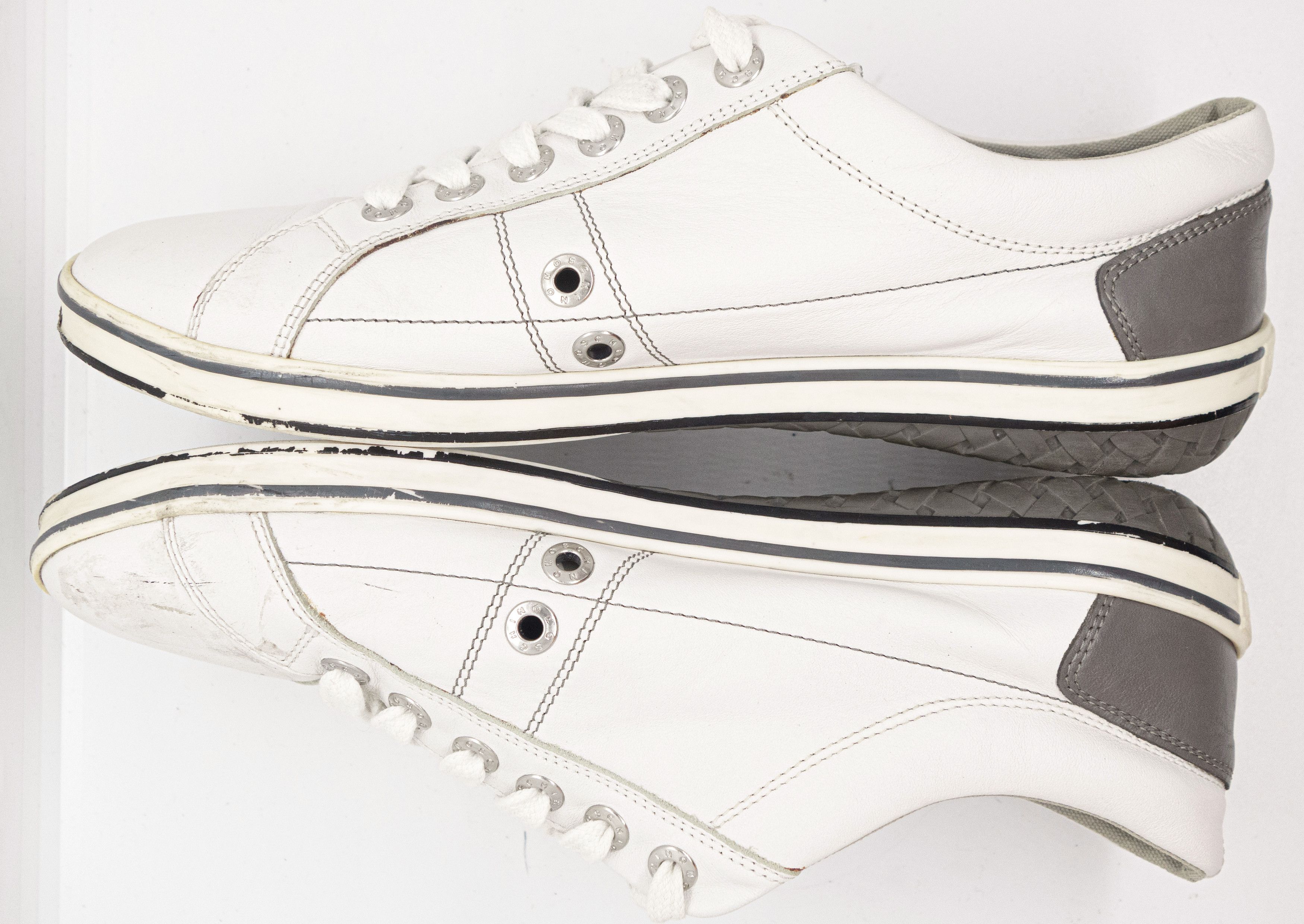 Moschino 00S Logo Leather Low Sneakers Vintage Size US 8.5 / EU 41-42 - 4 Thumbnail