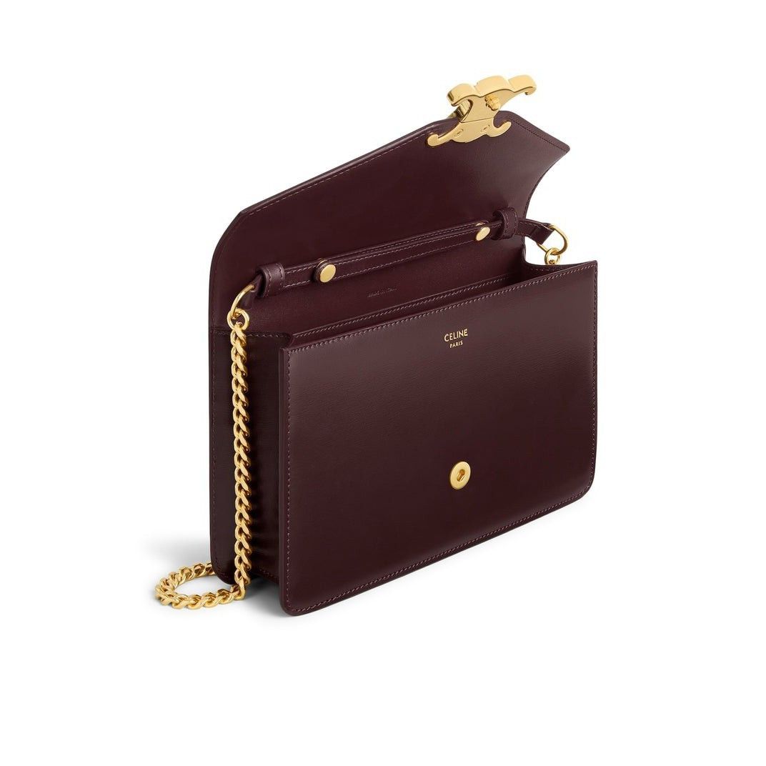Celine CELINE Margo Deep Burgundy Chain Wallet Bag New & Authentic Size ONE SIZE - 4 Thumbnail