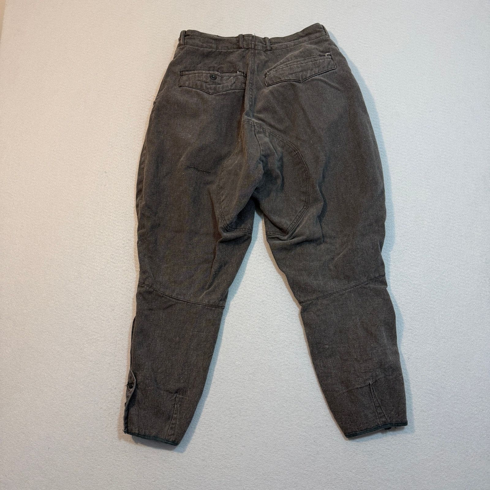 Vintage Vintage French Workwear Salt Pepper Riding Breeches 28x24 Size US 28 / EU 44 - 7 Thumbnail