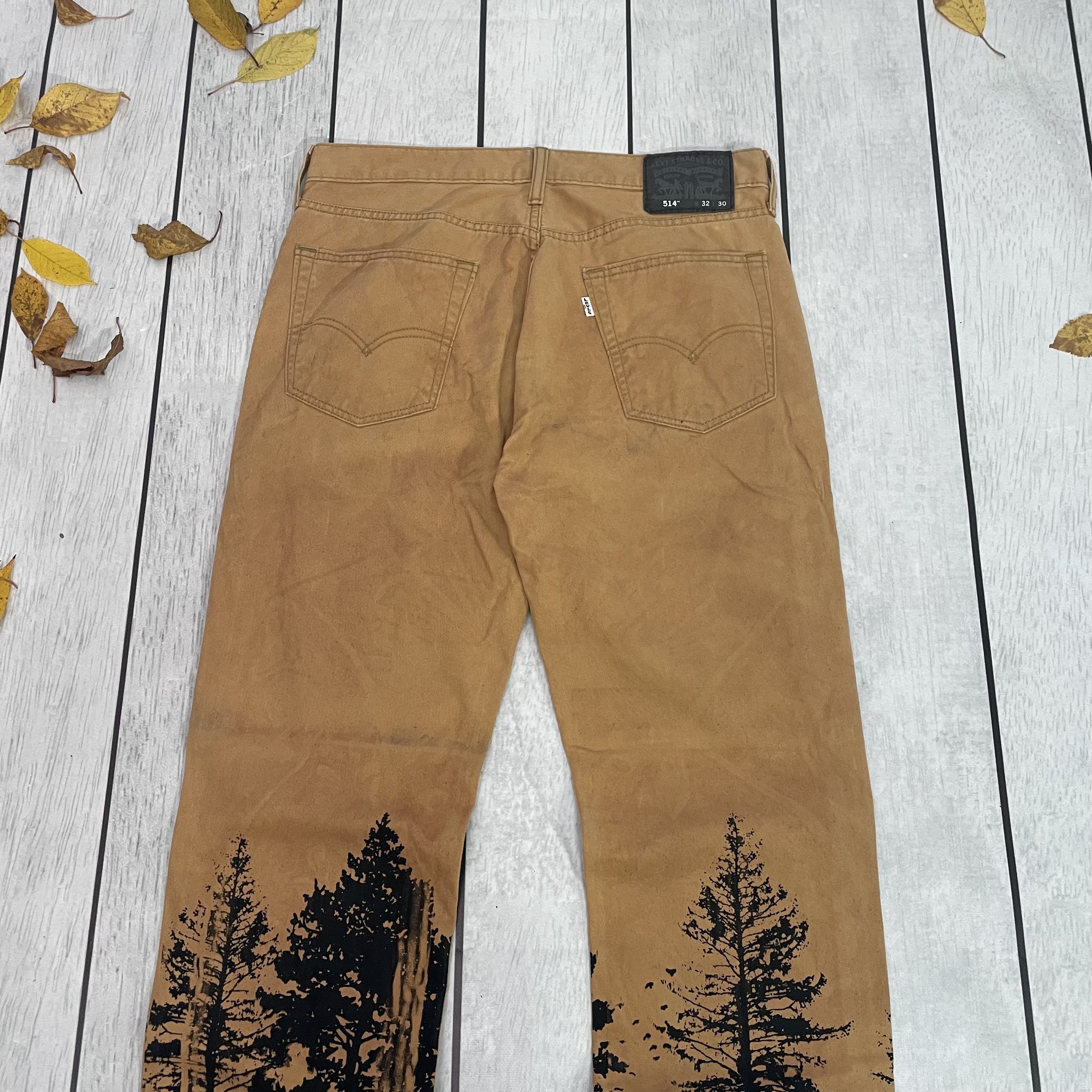Levi's Custom Levi's art 1of1 forest tree nature flora opium y2k Size US 34 / EU 50 - 19 Thumbnail
