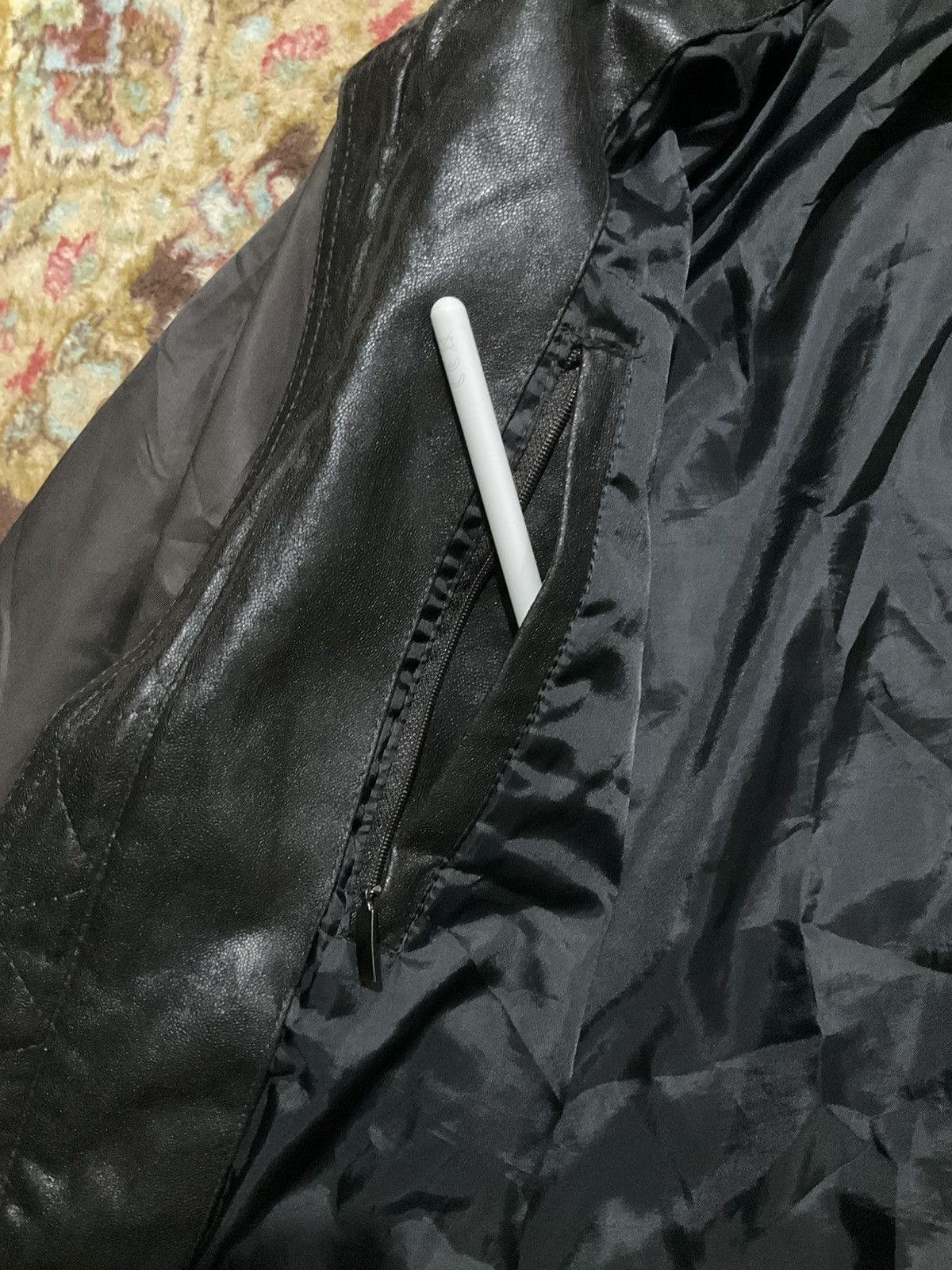 Zara Vintage Jacket with Half Leather Sleeves Size US L / EU 52-54 / 3 - 6 Thumbnail