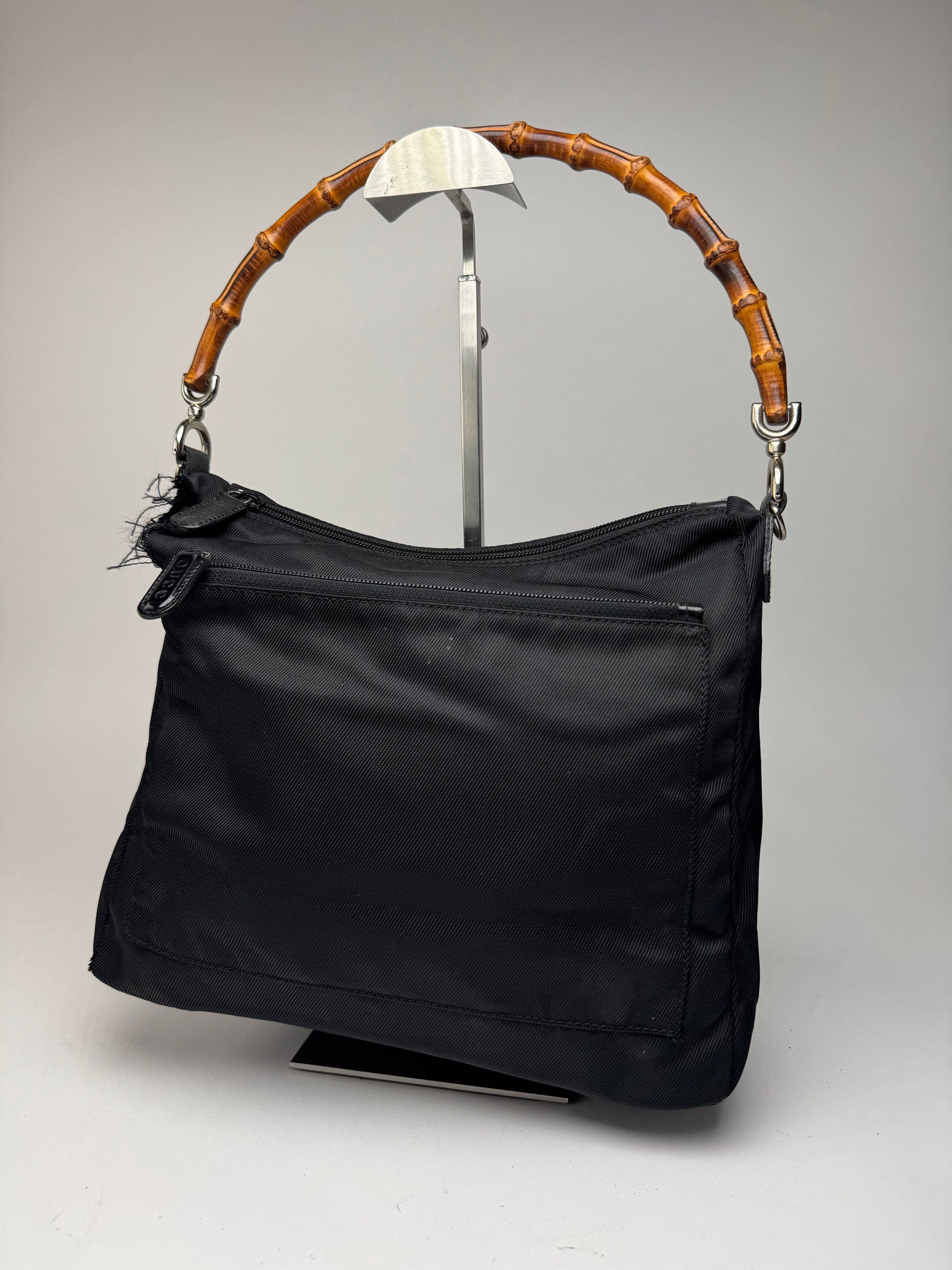 Gucci Vintage Canvas Bamboo Bag black Size ONE SIZE - 1 Thumbnail