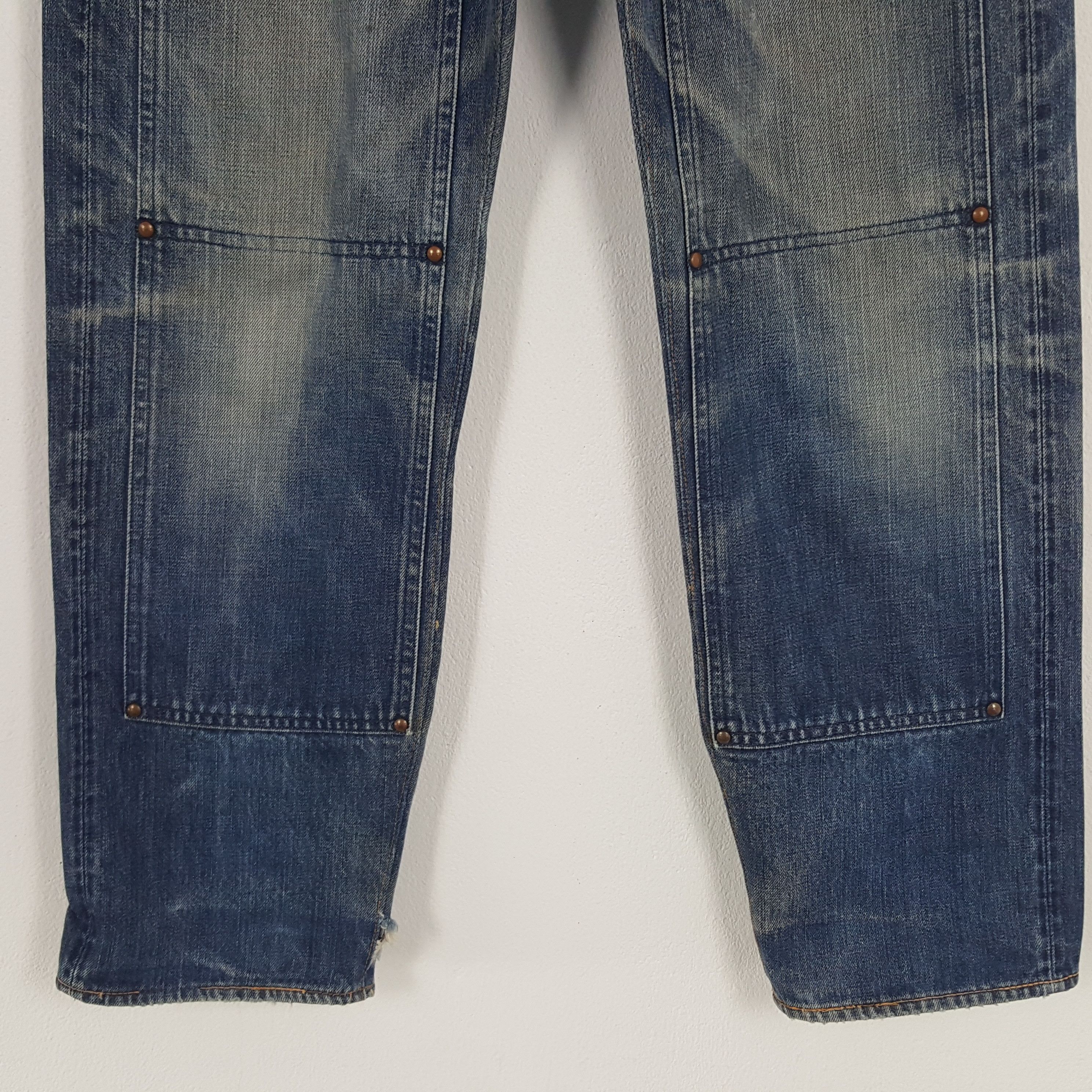 Evisu × Japanese Brand Evisu Yamane Selvedge Custom Daicock Art Double Knee Jeans Size US 30 / EU 46 - 6 Thumbnail