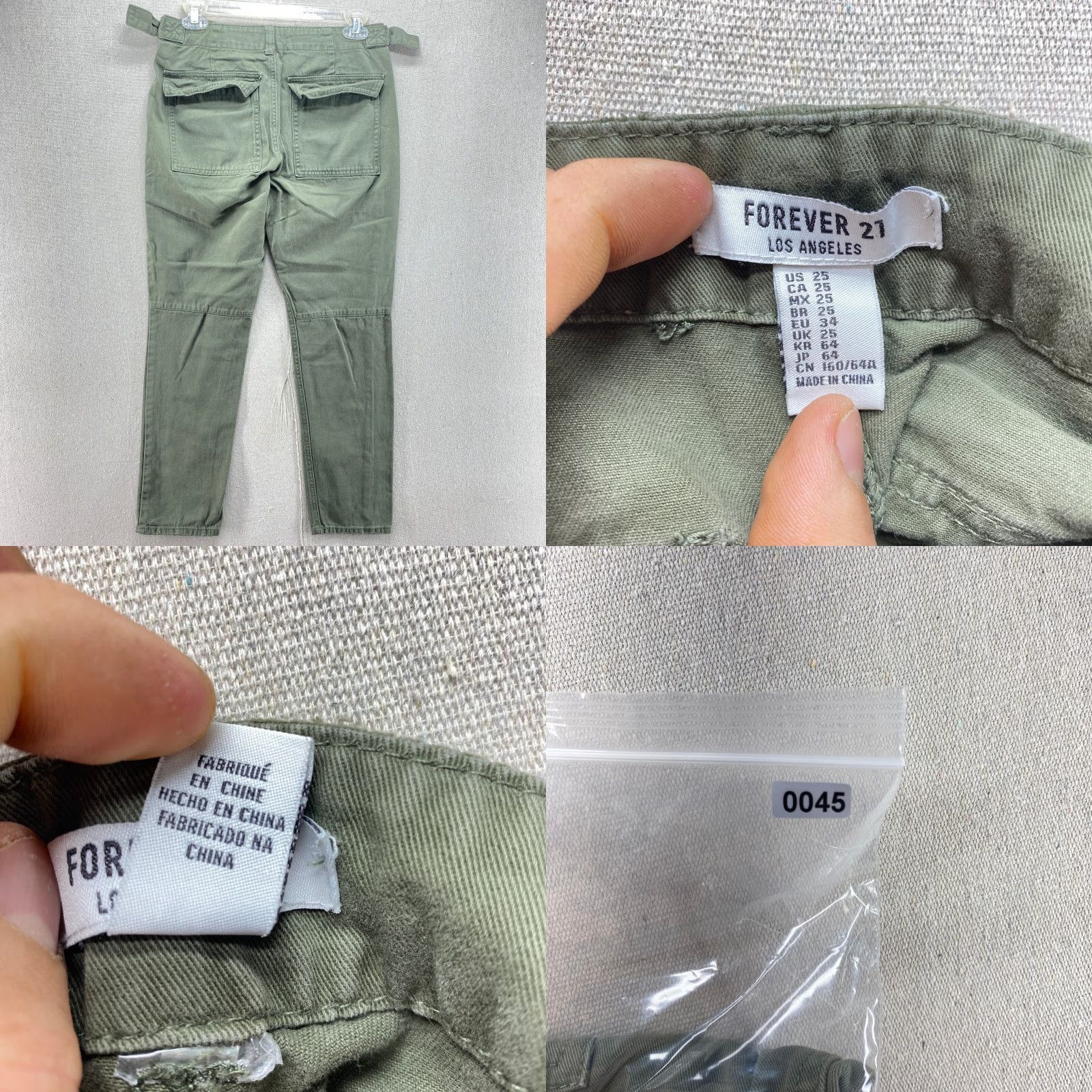 Forever 21 FOREVER 21 Pants Womens 25 Green Military Baker Army Flap Pocket OG107 OG507 Size 42" / US 20 - 8 Thumbnail
