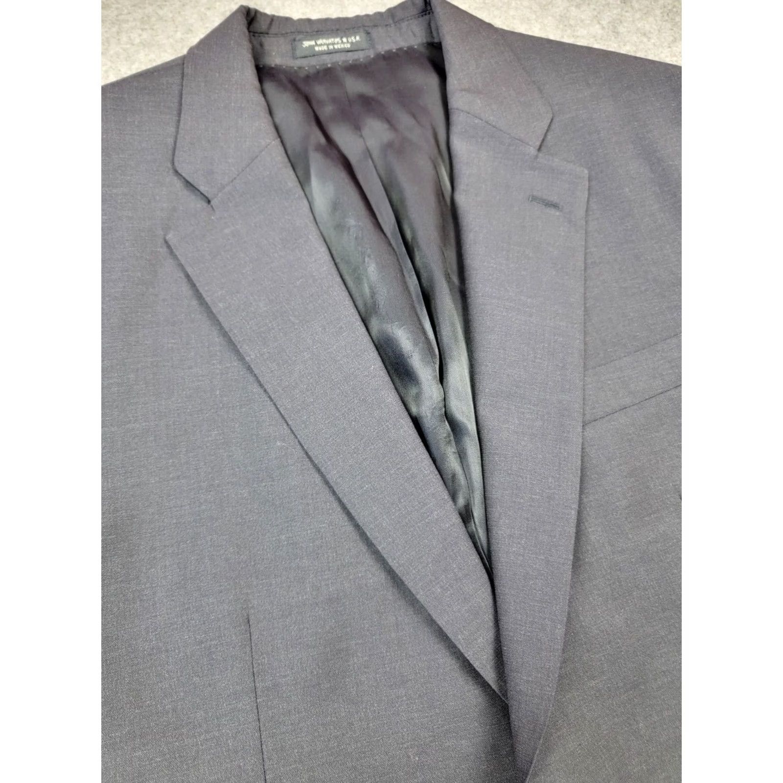 John Varvatos John Varvatos Sullivan Blazer Mens 42 Regular Gray Wool Jacket Suit Coat - Notch Lapel, Double-Vented, Two-Button Front - Dry Clean Only Size 42R - 2 Thumbnail