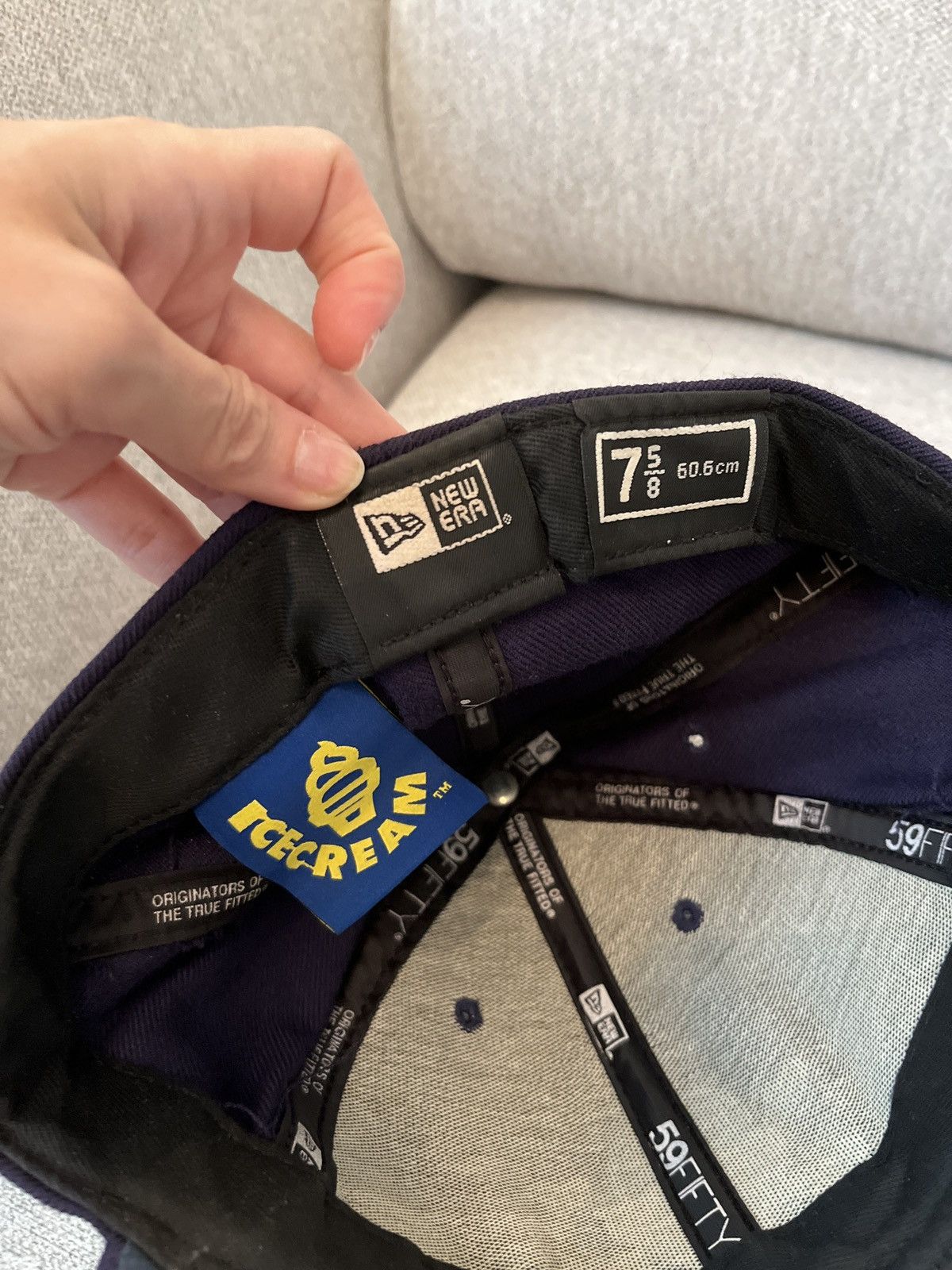 Billionaire Boys Club BBC Cones And Bones Hat Dark Purple Fitted 7 5/8 Size ONE SIZE - 4 Thumbnail