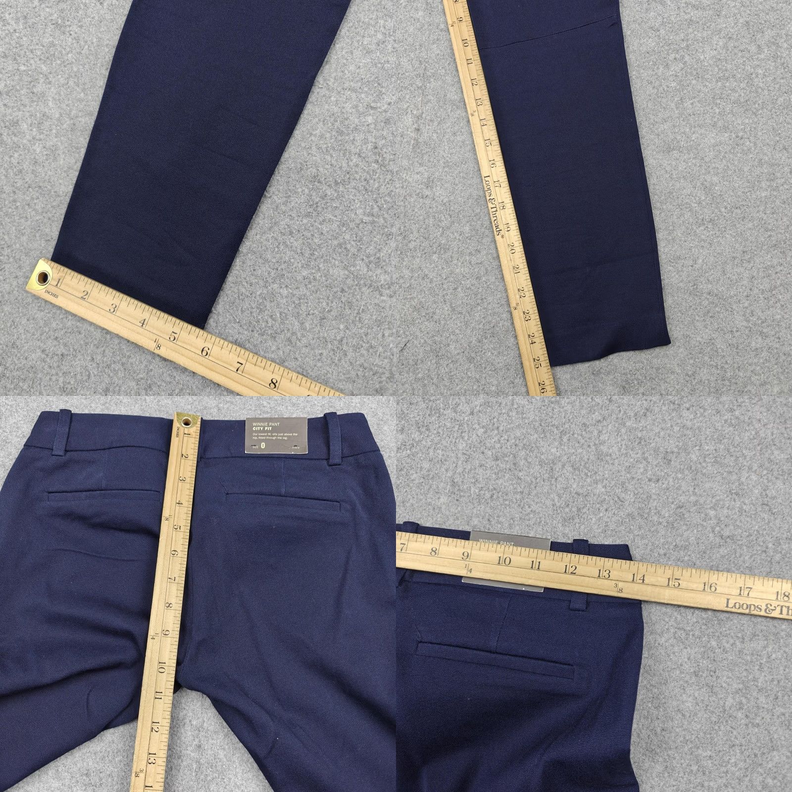 J.Crew J.CREW Pants Womens 0 Navy Blue Twill Winnie City Fit Slim Chino Stretch New Size 25" / US 0 / IT 36 - 8 Thumbnail
