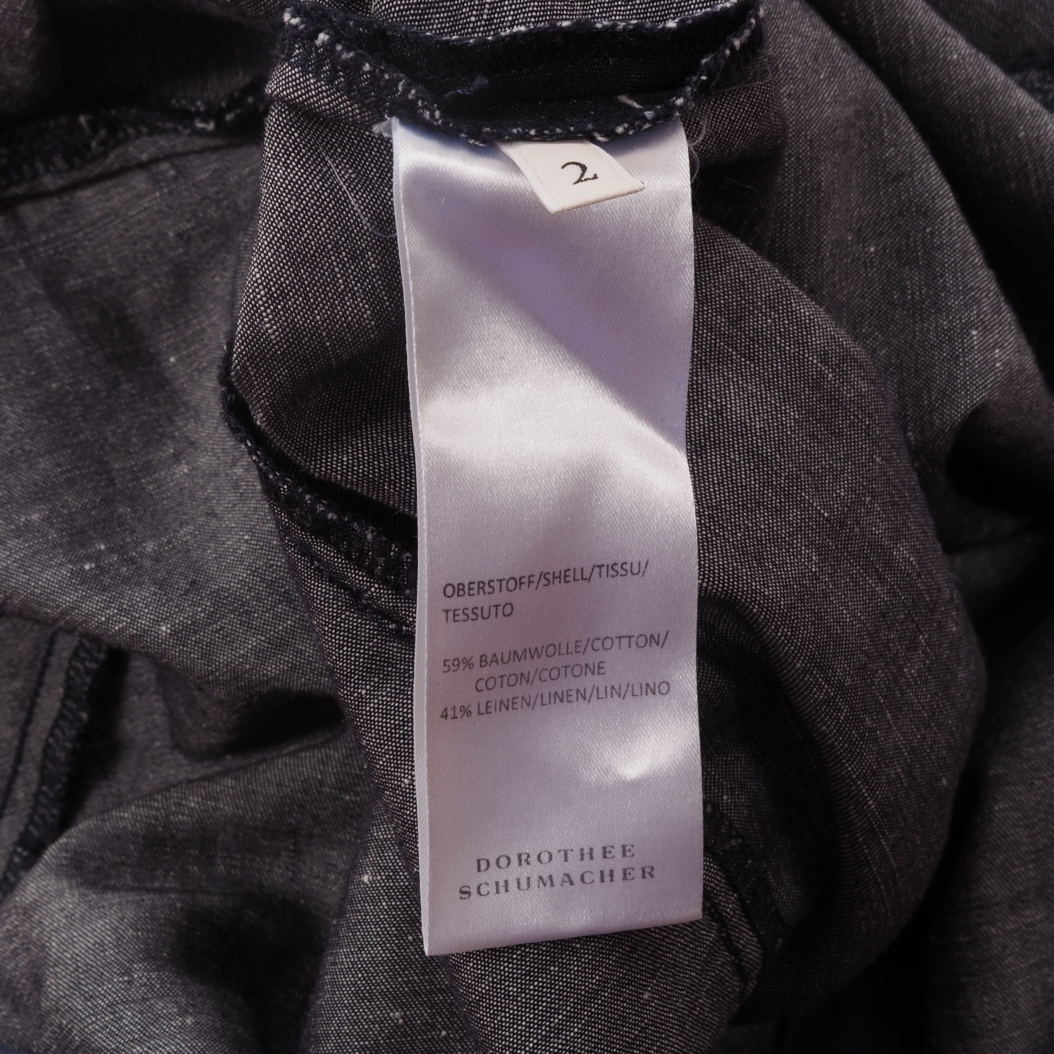 DOROTHEE SCHUMACHER DOROTHEE SCHUMACHER Denim Blue Cotton Linen Dress Size S / US 4 / IT 40 - 7 Thumbnail