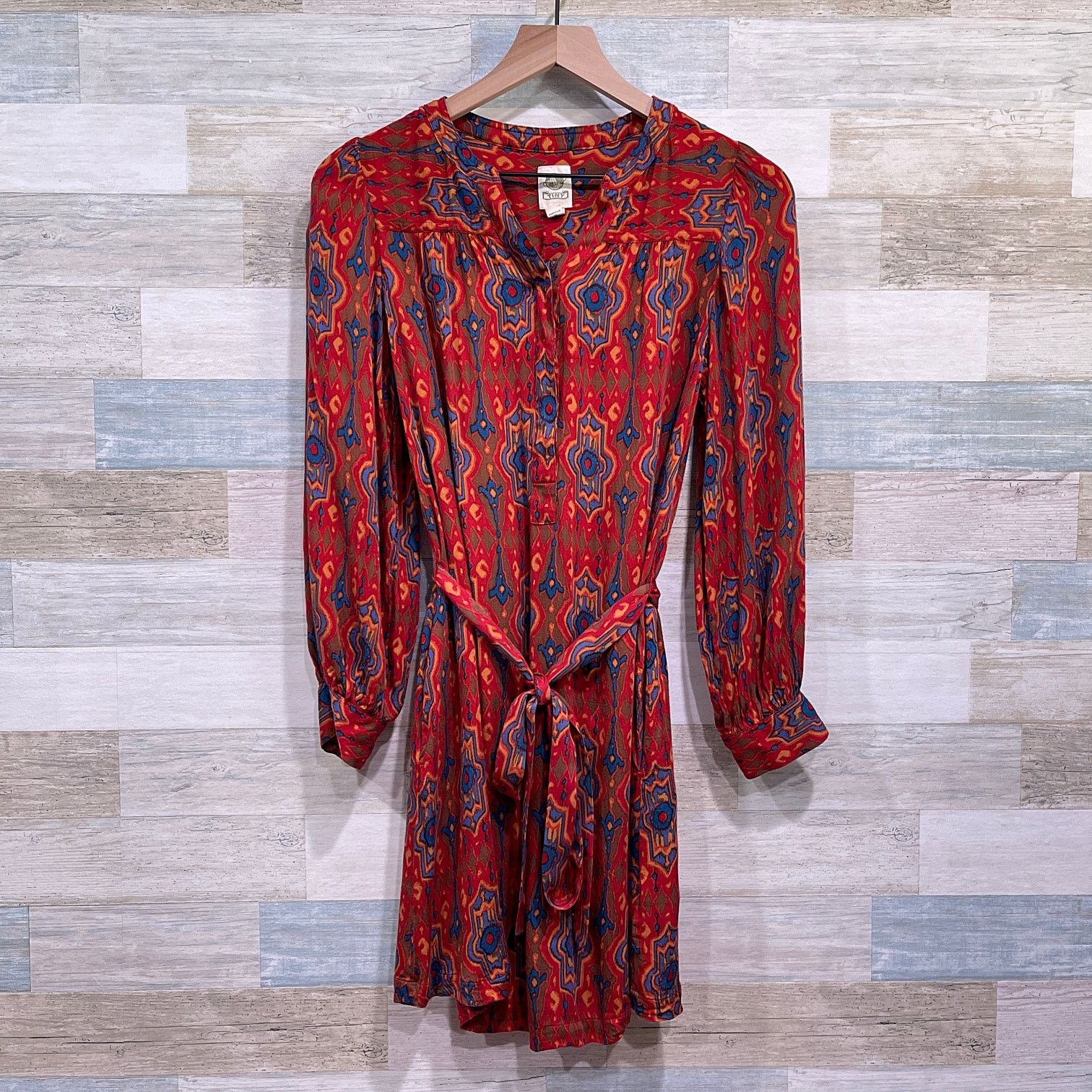 Anthropologie TINY Anthropologie Rosemary Tunic Dress Red Womens XS Size XS / US 0-2 / IT 36-38 - 2 Thumbnail