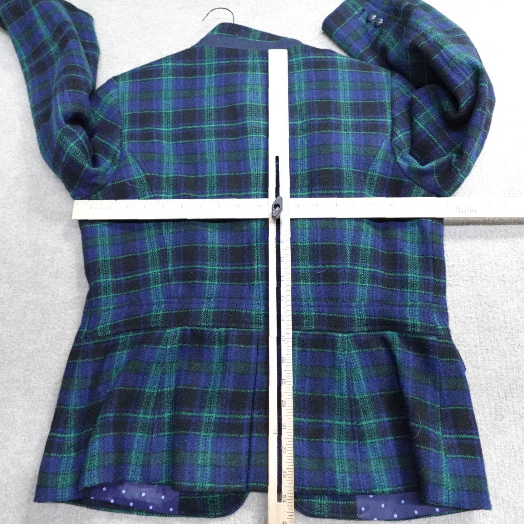 Talbots Talbots Blazer Women 10 Blue Plaid Wool Blend Tuxedo Long Sleeve Vintage? Size L / US 10 / IT 46 - 5 Thumbnail