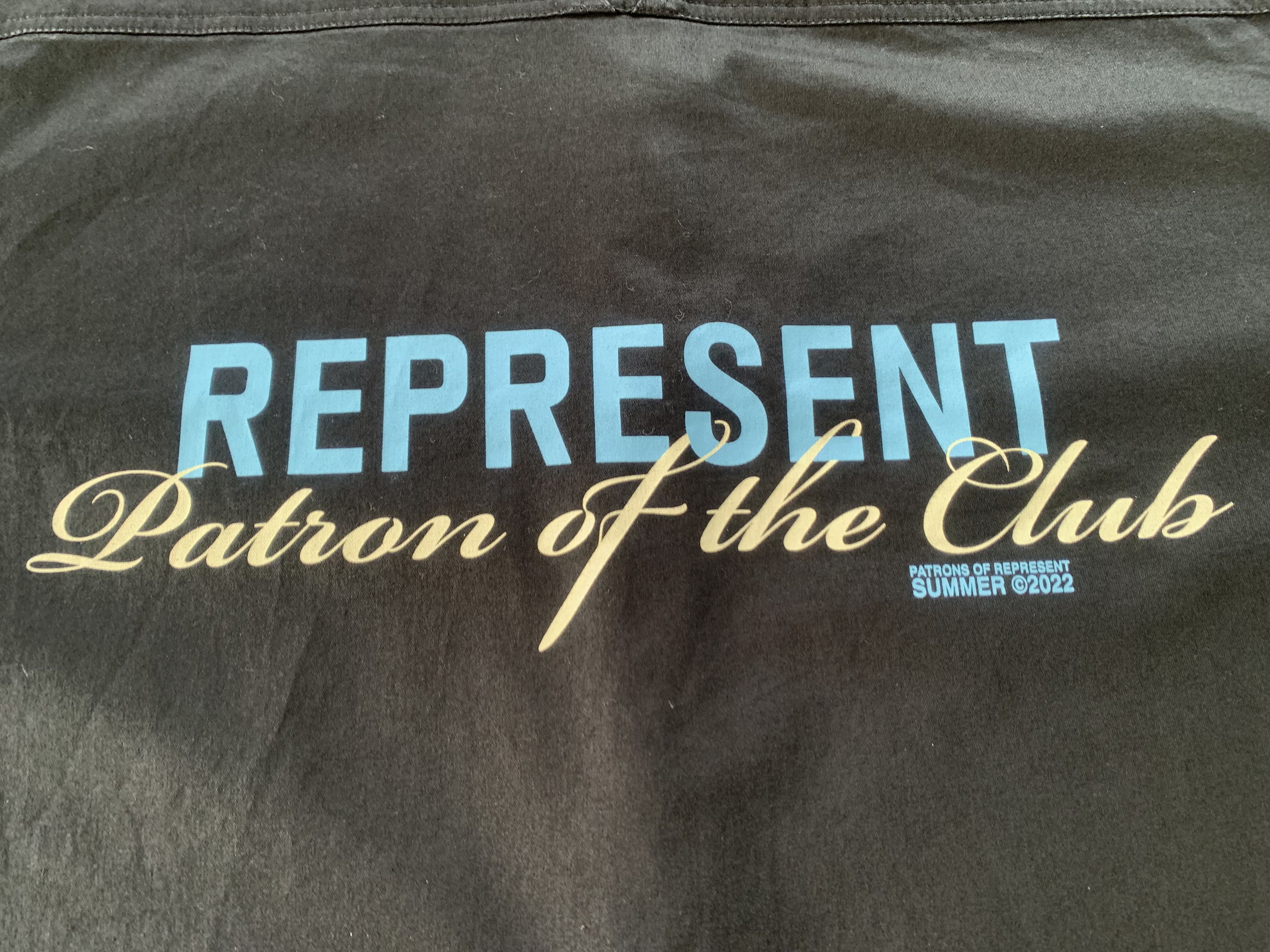 Represent Clo. Represent Patron Of The Club Black Cotton Button Up Shirt Size US L / EU 52-54 / 3 - 6 Thumbnail