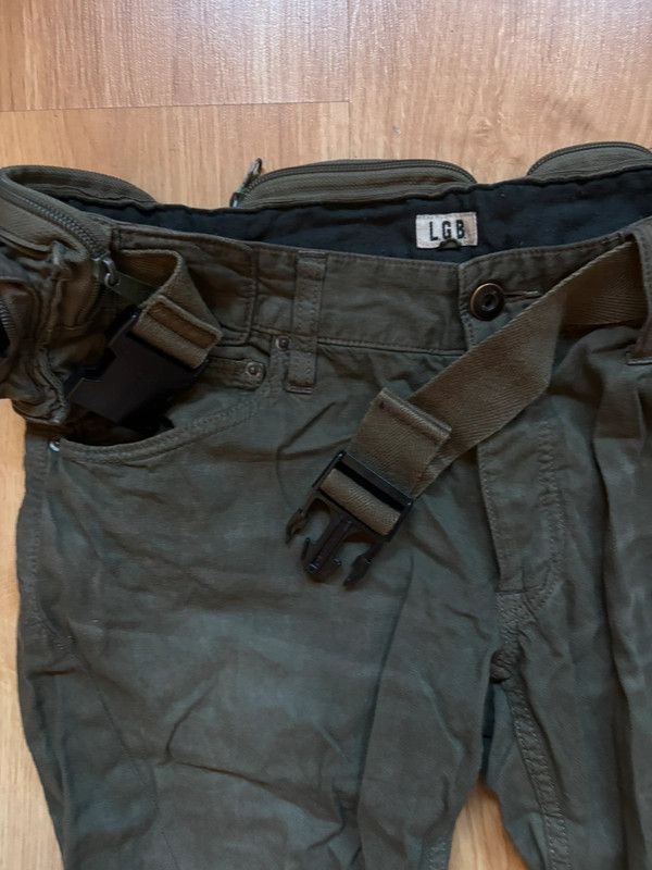 Japanese Brand × Le Grande Bleu (L.G.B.) 2000'S L.G.B. Utility Belt Flared Pants Size US 31 - 7 Thumbnail