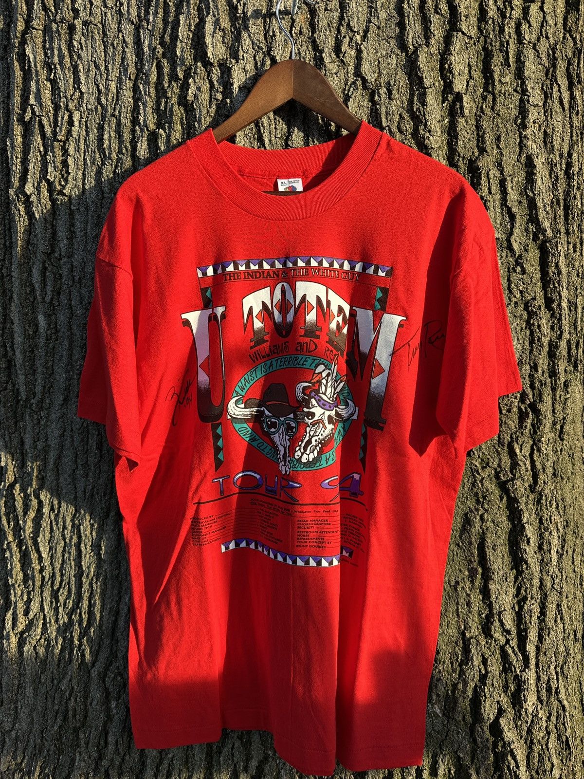 Fruit Of The Loom × Vintage Vintage William & Ree Signed Tour Graphic T Shirt Size US XL / EU 56 / 4 - 1 Thumbnail