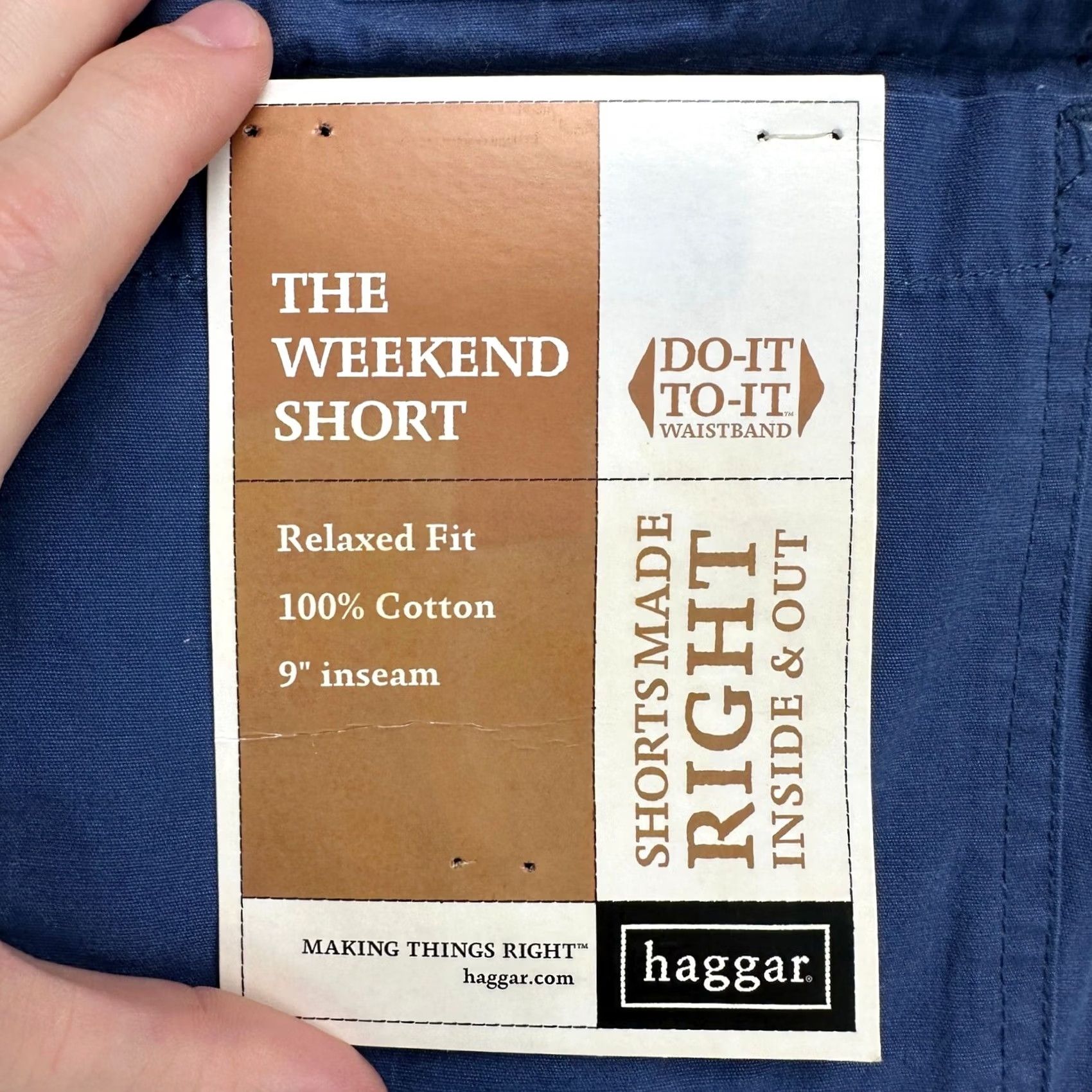 Vintage The Weekend Shorts Cargo Shorts Mens 34 Blue Flat Front Drawstring Relaxed NEW Size US 34 / EU 50 - 4 Thumbnail