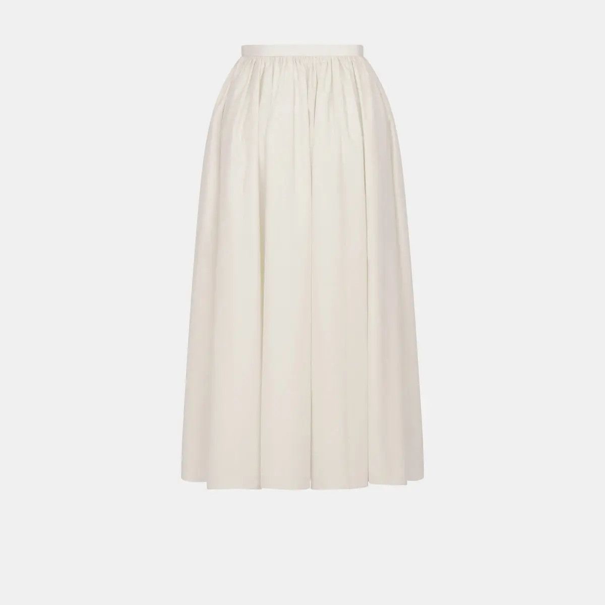 Dior o1w1db10225 Flared Mid-Length Skirt in Ecru Size 28" / US 6 / IT 42 - 2 Thumbnail