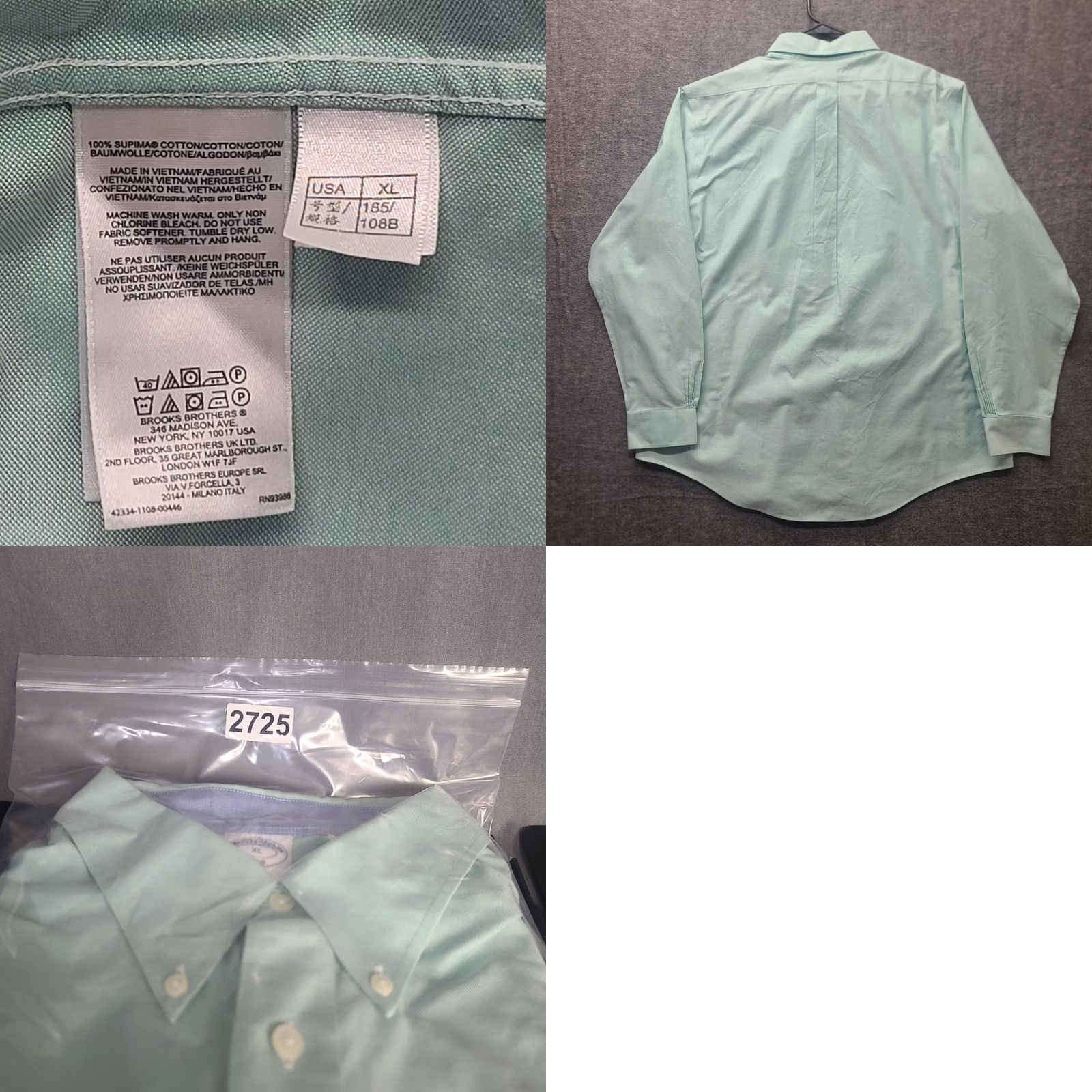 Brooks Brothers Brooks Brothers Shirt Mens XL Regent Fit Long Sleeve Button-Up Collared Casual Dress 1818 Classic Size US XL / EU 56 / 4 - 8 Thumbnail