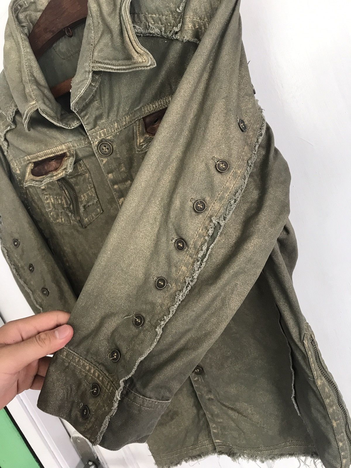 If Six Was Nine × Japanese Brand × Le Grande Bleu (L.G.B.) Midas Distressed Button Up Shirt Punk Seditionaries Size US S / EU 44-46 / 1 - 4 Thumbnail