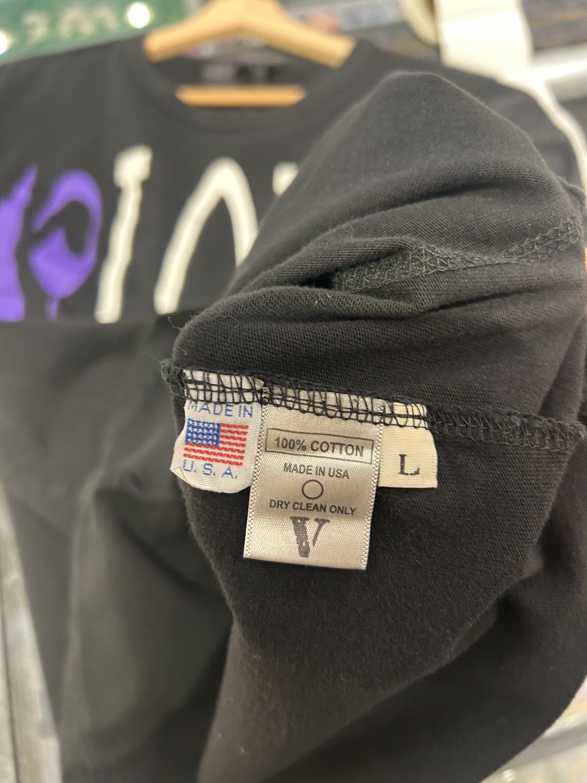 Palm Angels × Vlone VLONE X PALM ANGELS TEE Black Purple Size US L / EU 52-54 / 3 - 6 Thumbnail