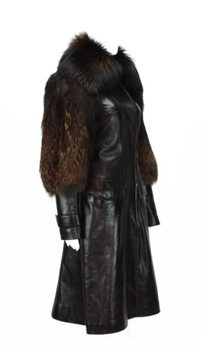 Gucci GUCCI Tom Ford FW2003 Runway Leather Coat Archive Rare Size S / US 4 / IT 40 - 3 Thumbnail