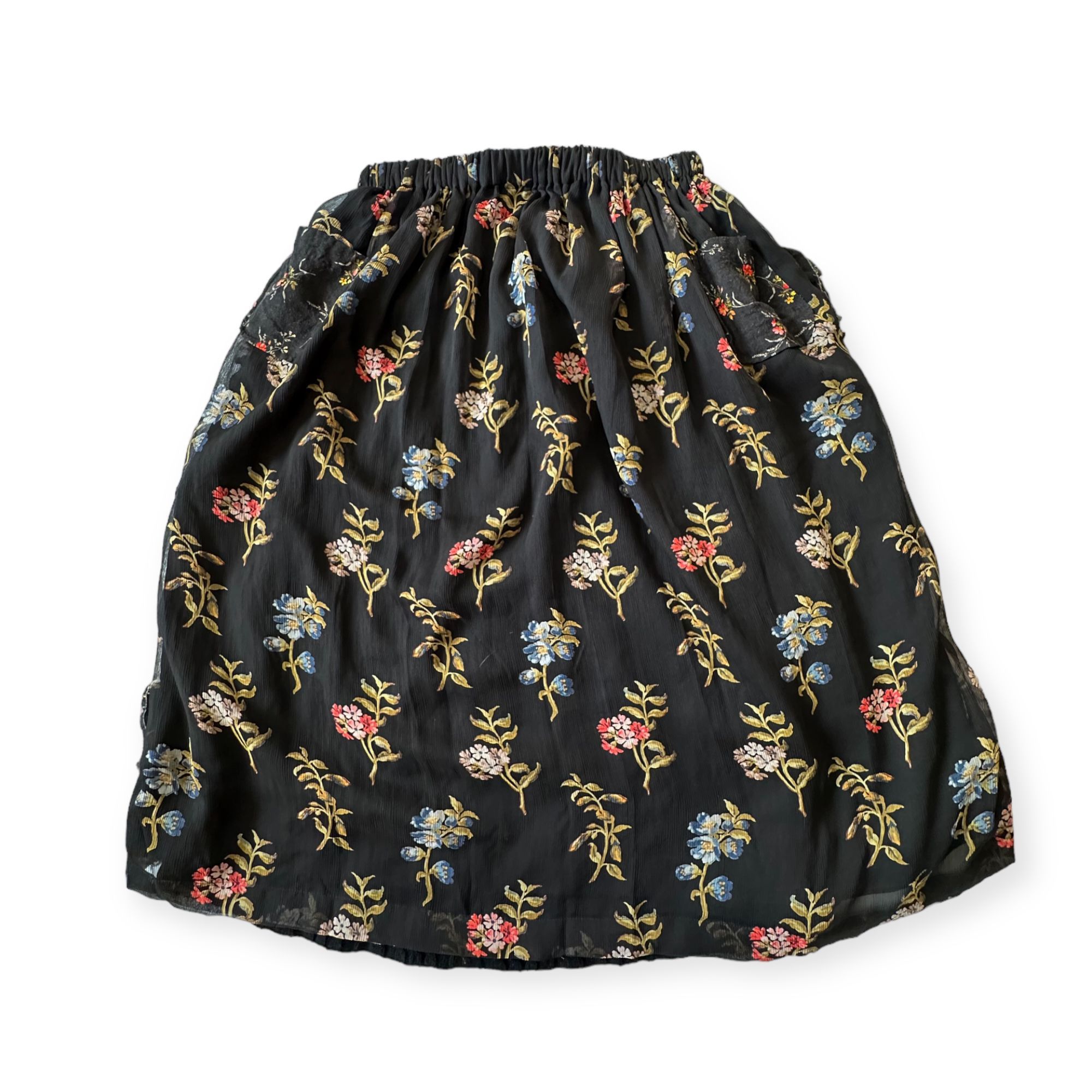 Comme des Garcons COMME DES GARÇONS Tricot Floral Print/Cable knit Midi Skirt Size 25" / US 0 / IT 36 - 3 Thumbnail