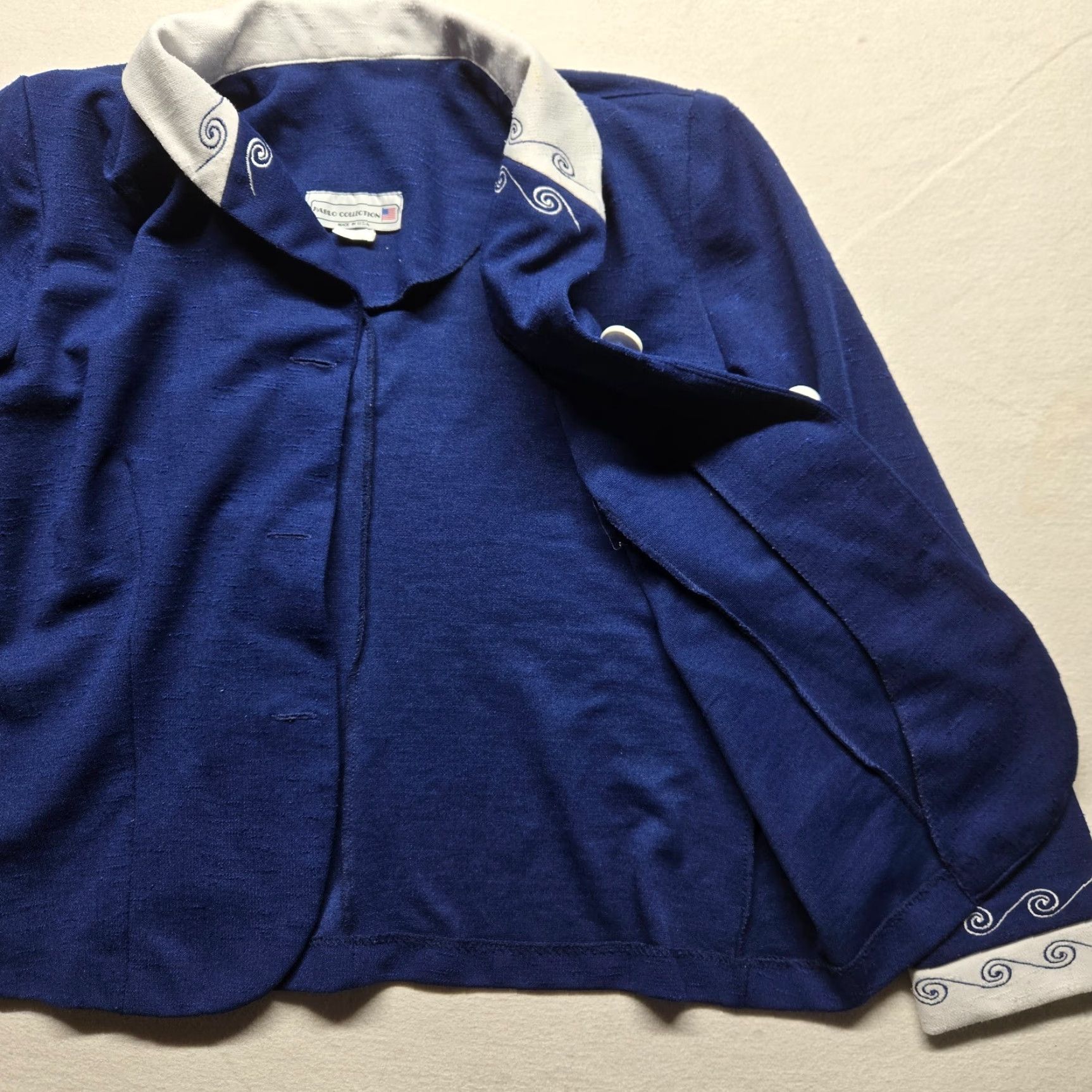 Vintage VINTAGE Pablo Collection Blazer Shirt Jacket Women 14P Petite Blue Teal Solid USA 90s Mens Womens Girls? Size XL / US 12-14 / IT 48-50 - 2 Thumbnail