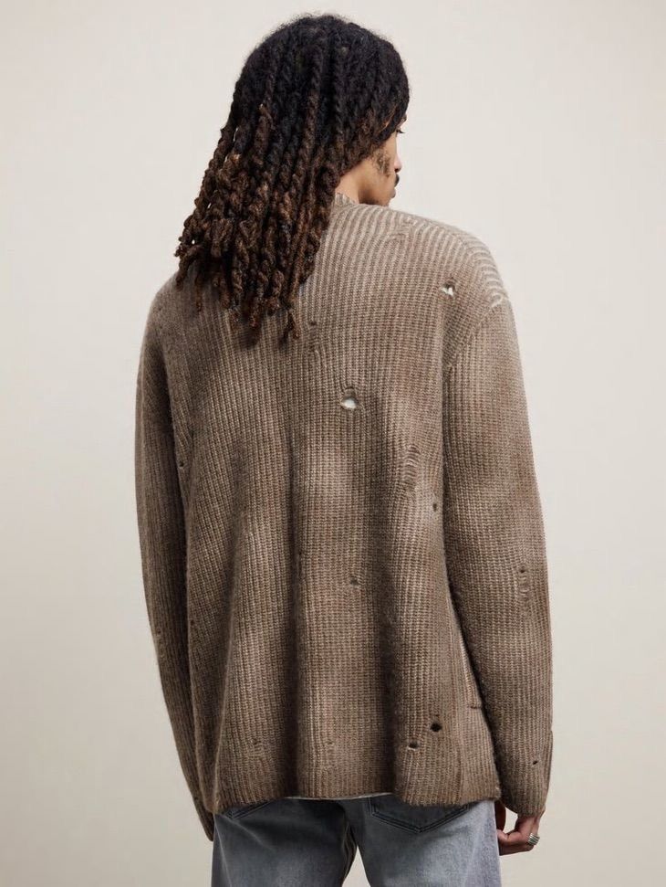 John Varvatos Destroyed Cashmere Distressed cardigan. Med Size US M / EU 48-50 / 2 - 4 Thumbnail