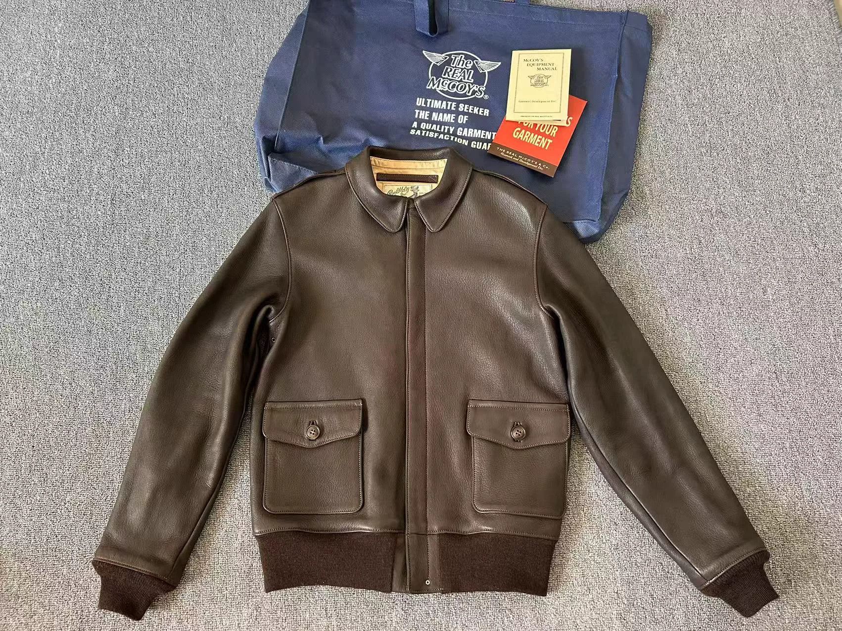 The Real McCoy's real mccoy a2 brown leather flight jacket Size US M / EU 48-50 / 2 - 1 Thumbnail