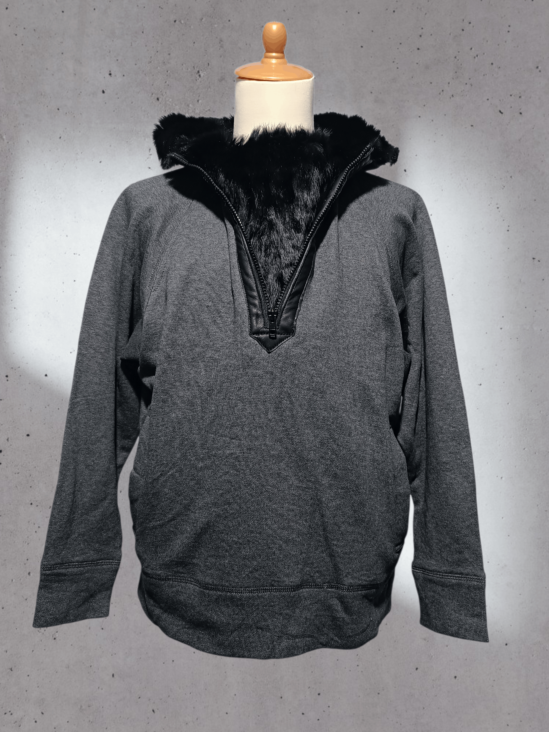 Japanese Brand 💥 Rare 💥 Vintage Half Zip Fur Hoodie Sweater Size US M / EU 48-50 / 2 - 2 Thumbnail