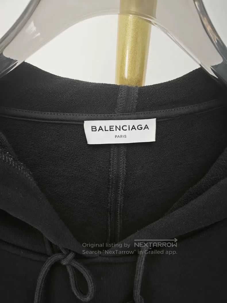 Balenciaga Balenciaga Black Hooded Sweatshirt Size US XS / EU 42 / 0 - 3 Thumbnail