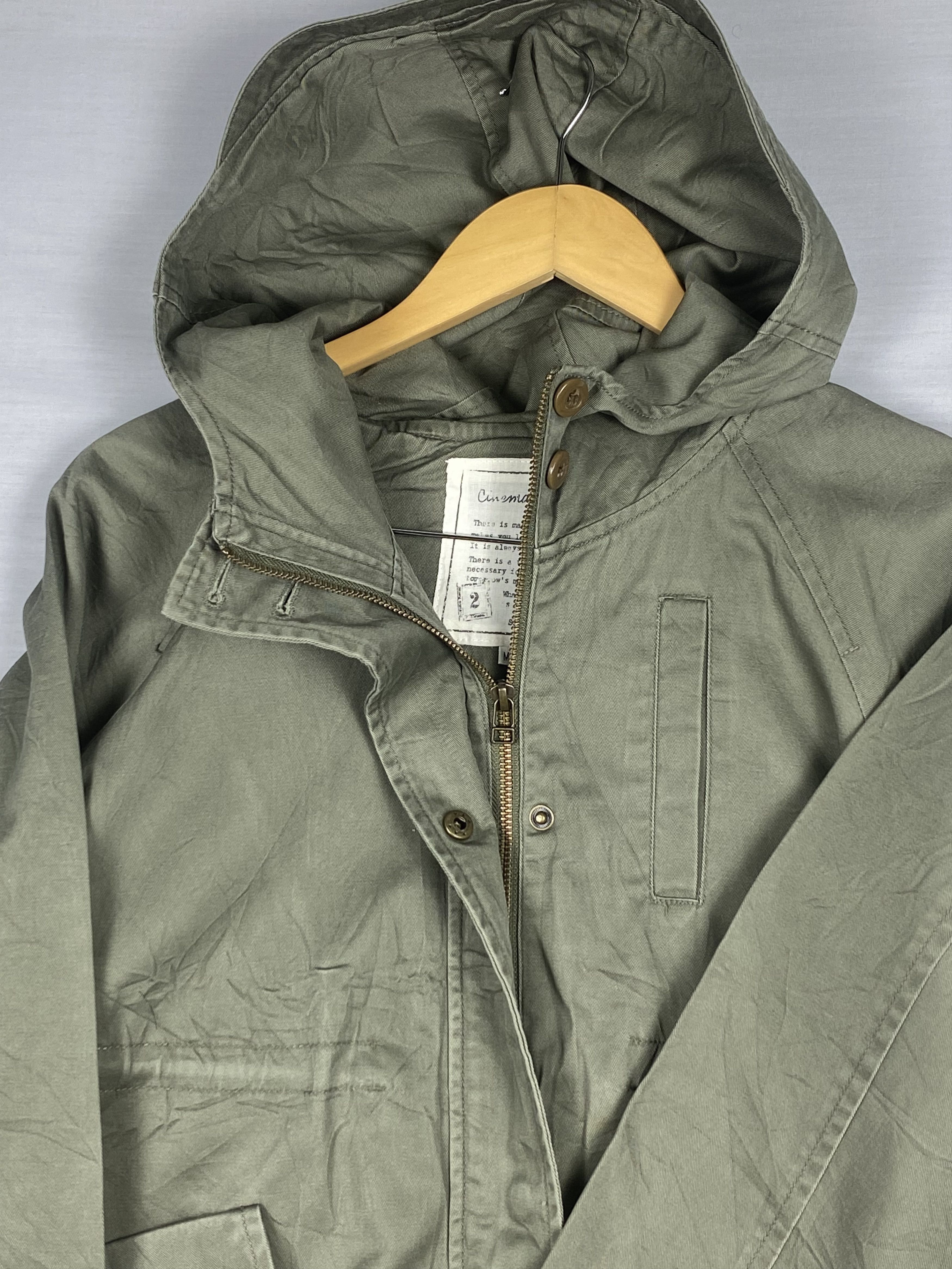 Japanese Brand Vintage Cinema Club Hoodie Zip Up Plain Canvas Jacket Size US M / EU 48-50 / 2 - 6 Thumbnail