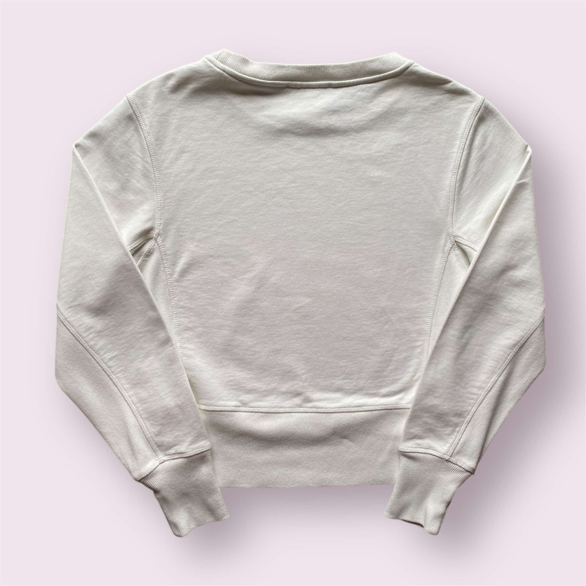 Helmut Lang Helmut Lang Femme Monogram Crewneck Logo White Sweatshirt HL Size S / US 4 / IT 40 - 2 Thumbnail