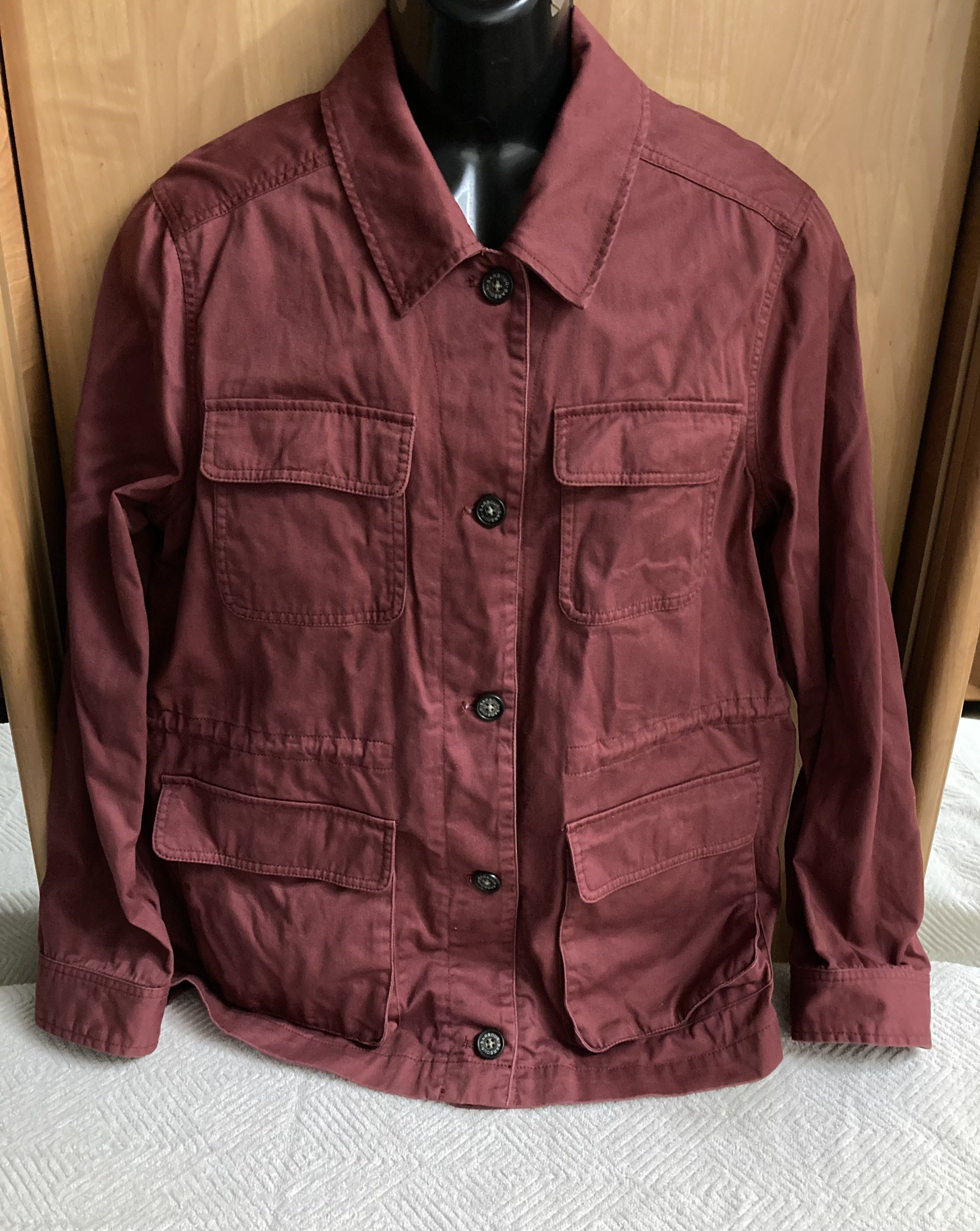 Barbour Barbour Saltwater Overshirt Burgundy Red Mulberry Cotton Size L / US 10 / IT 46 - 2 Thumbnail