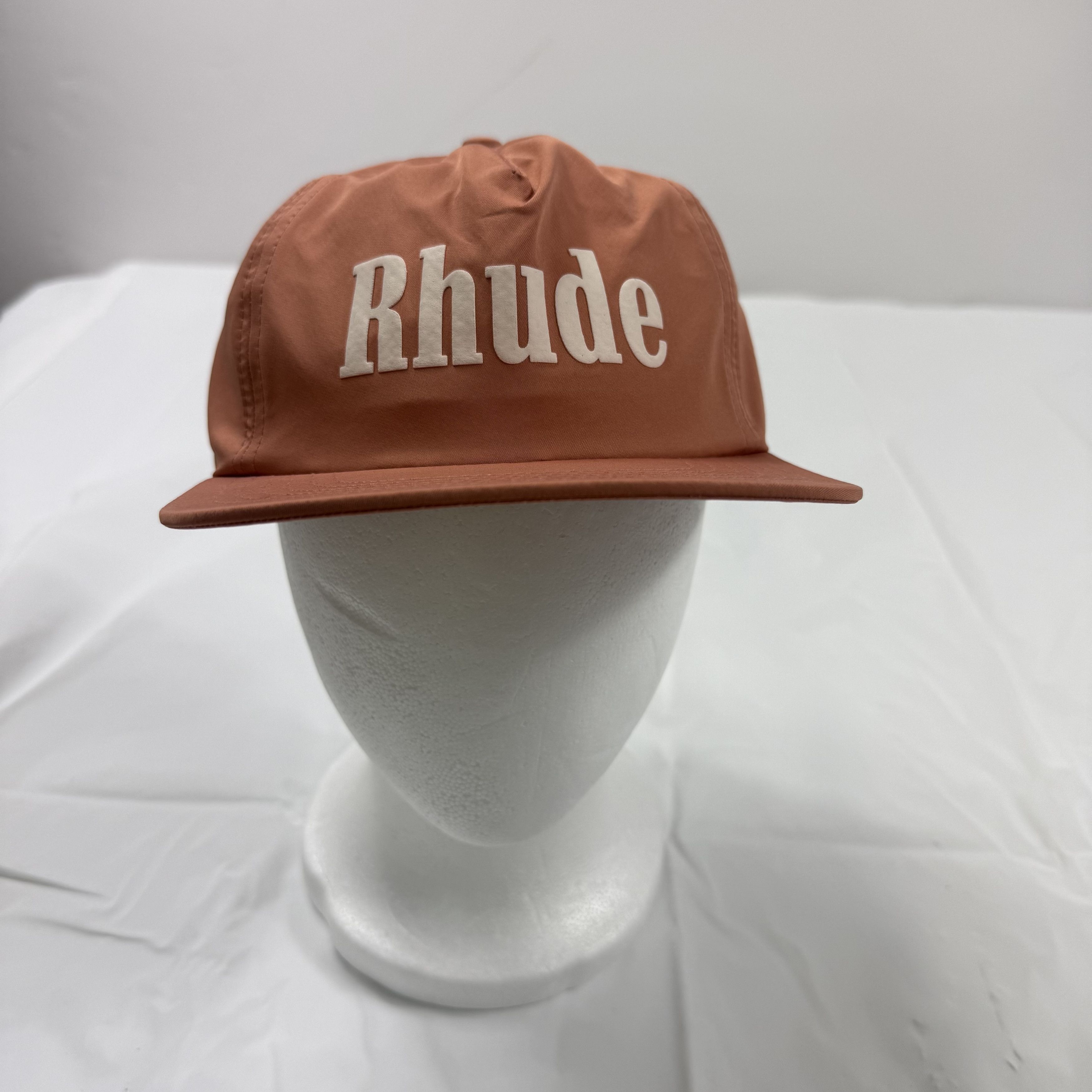 Rhude Rhude Mens Rust Orange Nylon Snapback Hat Adjustable Cap Size ONE SIZE - 1 Thumbnail