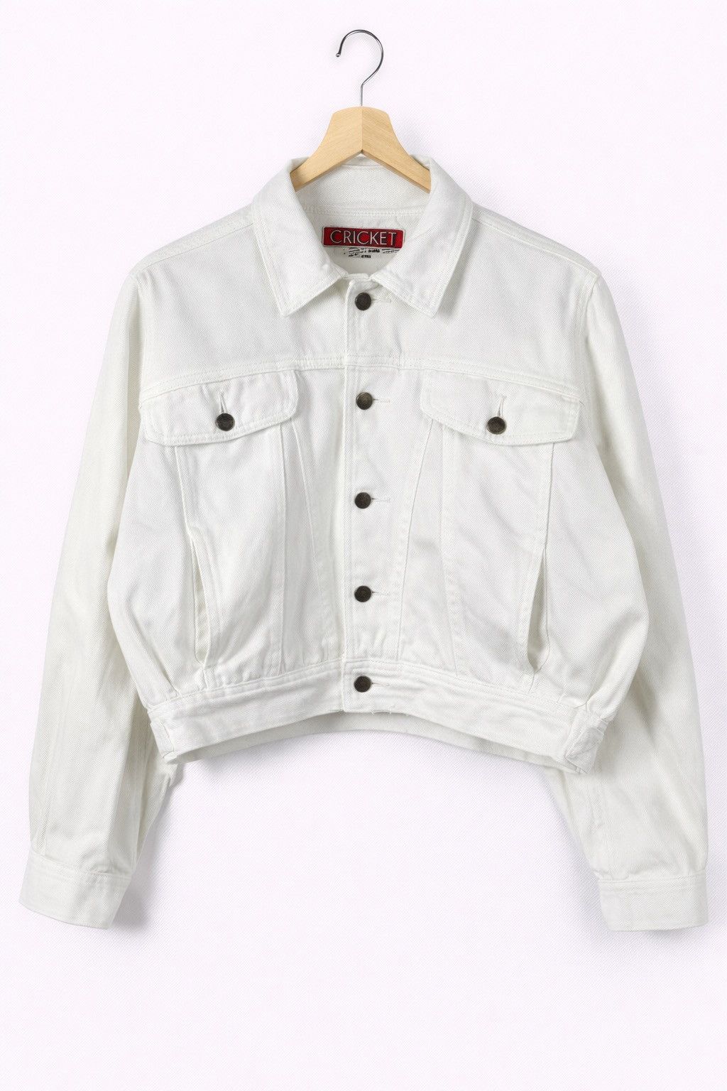 Vintage Cricket International Cropped White Denim Short Trucker Size M / US 6-8 / IT 42-44 - 1 Thumbnail