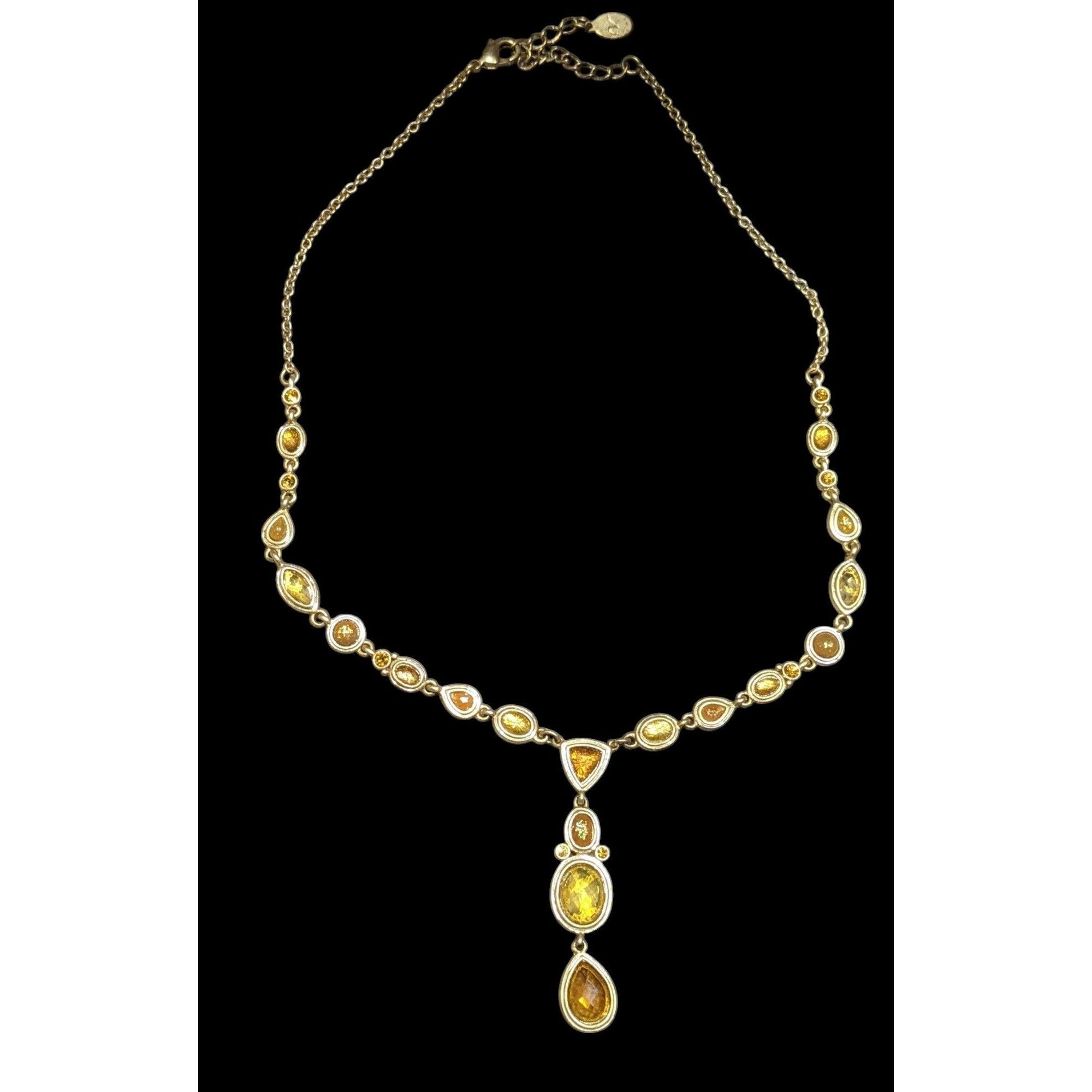 Other Versona Whimsical Elegant Gemmed Gold Tone Y Necklace Size ONE SIZE - 1 Thumbnail