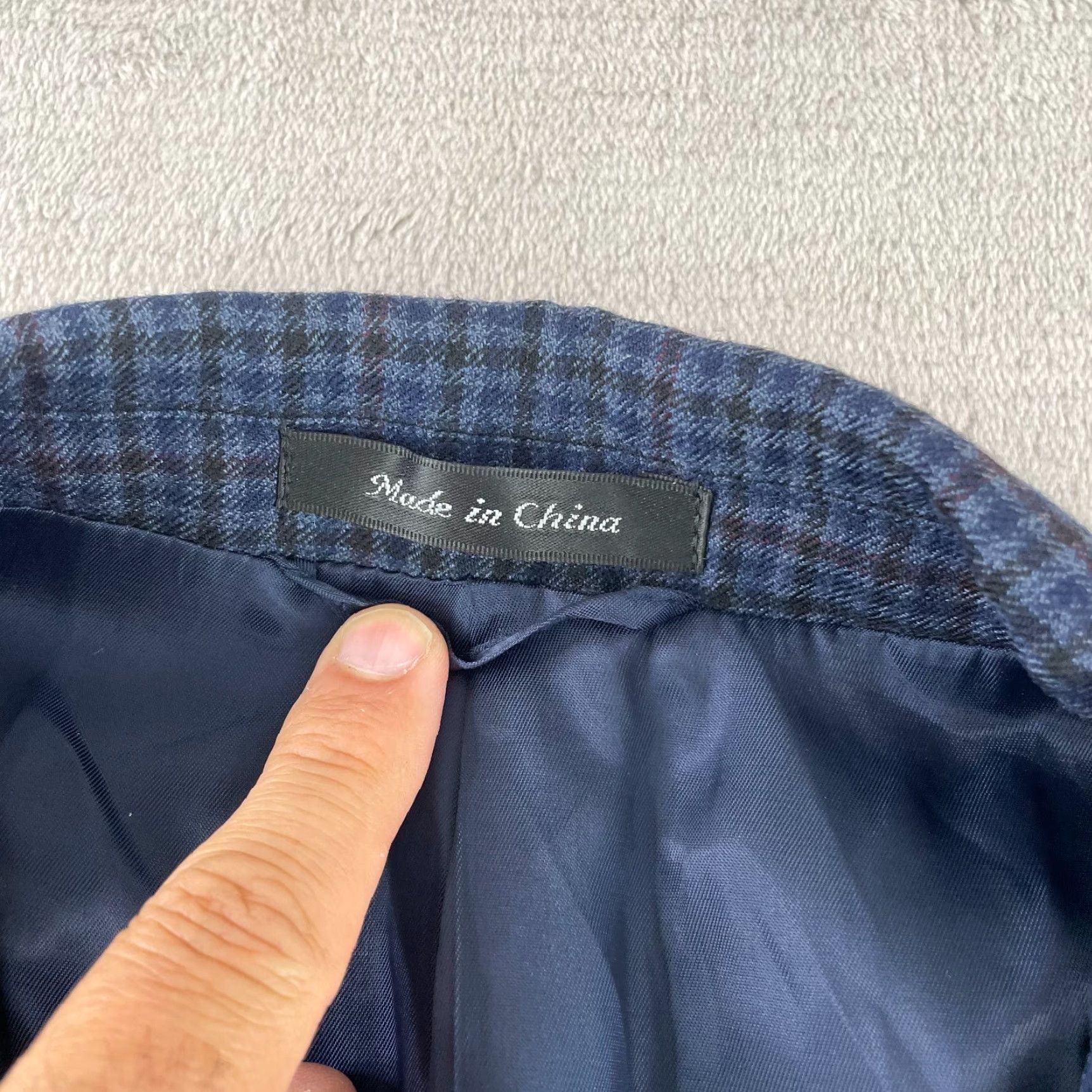Ralph Lauren Lauren Ralph Lauren Sports Coat Blazer Men 46L Long Blue Check Wool Two-Button Jacket Size 46R - 2 Thumbnail