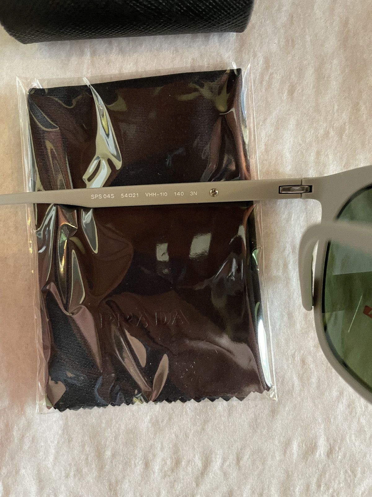 Prada Prada PS 04S VHH-1I0 Gray/Green Lenses Sunglasses Size ONE SIZE - 4 Thumbnail