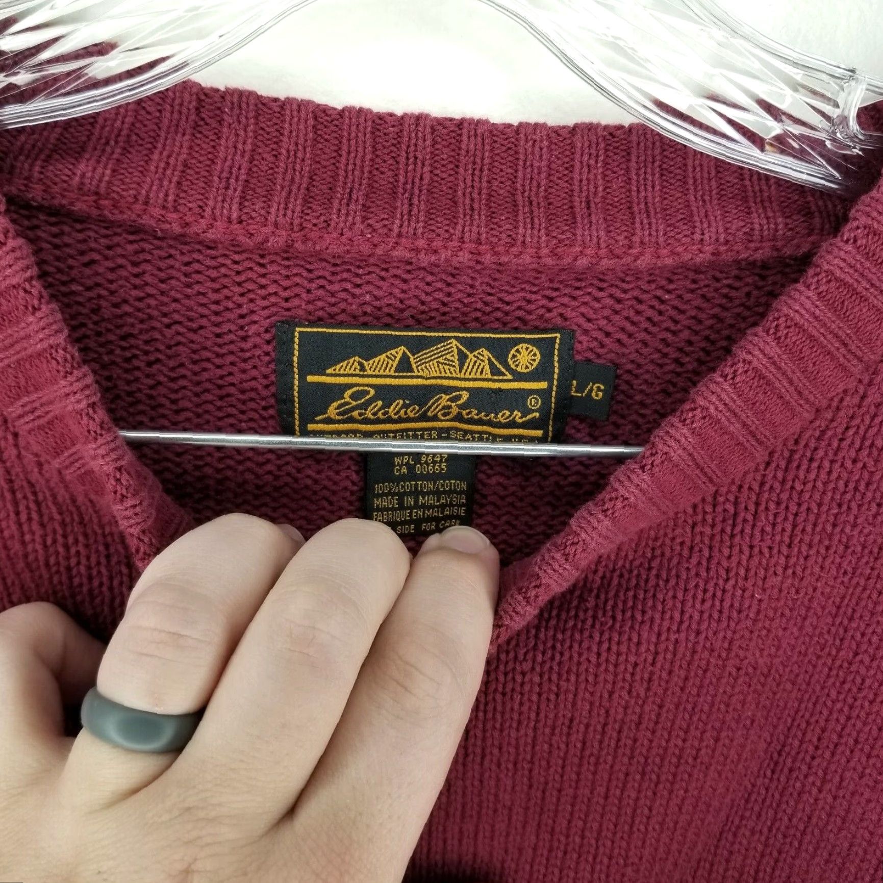 Eddie Bauer Eddie Bauer Women's Red Heavy Long Sleeve Pullover Sweater Large Size L / US 10 / IT 46 - 3 Thumbnail