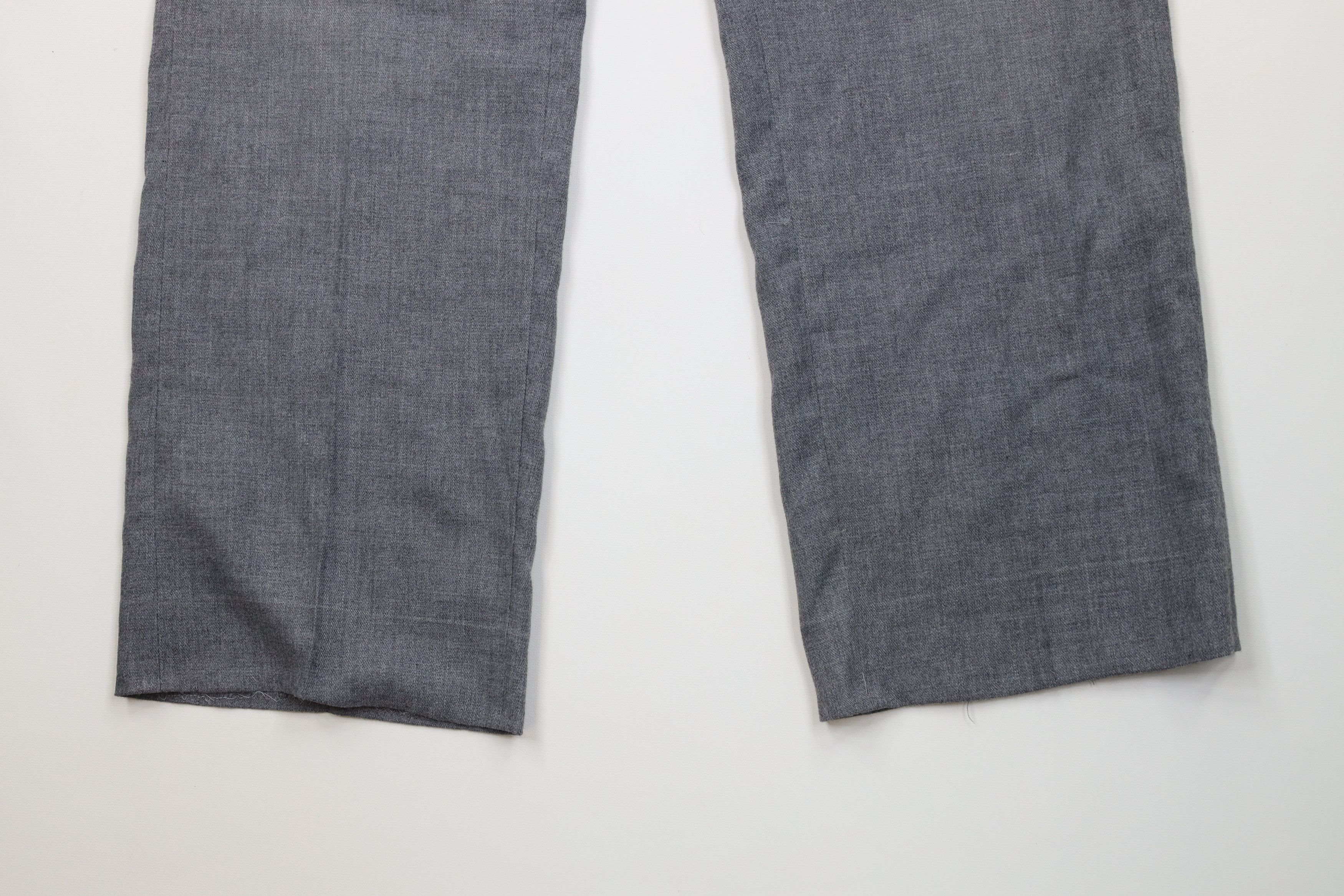 Vintage Vintage 70s Streetwear Chambray Wide Leg Chino Pants Gray Size US 34 / EU 50 - 4 Thumbnail
