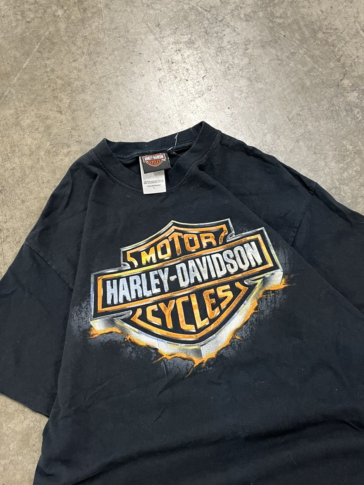 Harley Davidson × Vintage Harley Davidson vintage big graphic tee shirt hype rare Size US L / EU 52-54 / 3 - 3 Thumbnail