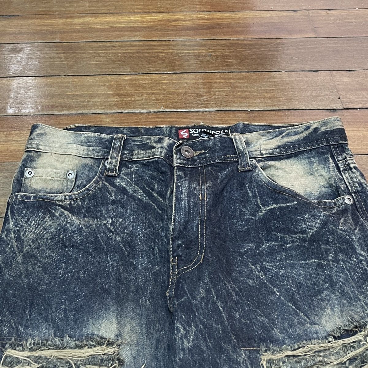 Southpole Rare Design Vintage Brand South Pole Distressed Jeans 2000s Size US 34 / EU 50 - 3 Thumbnail
