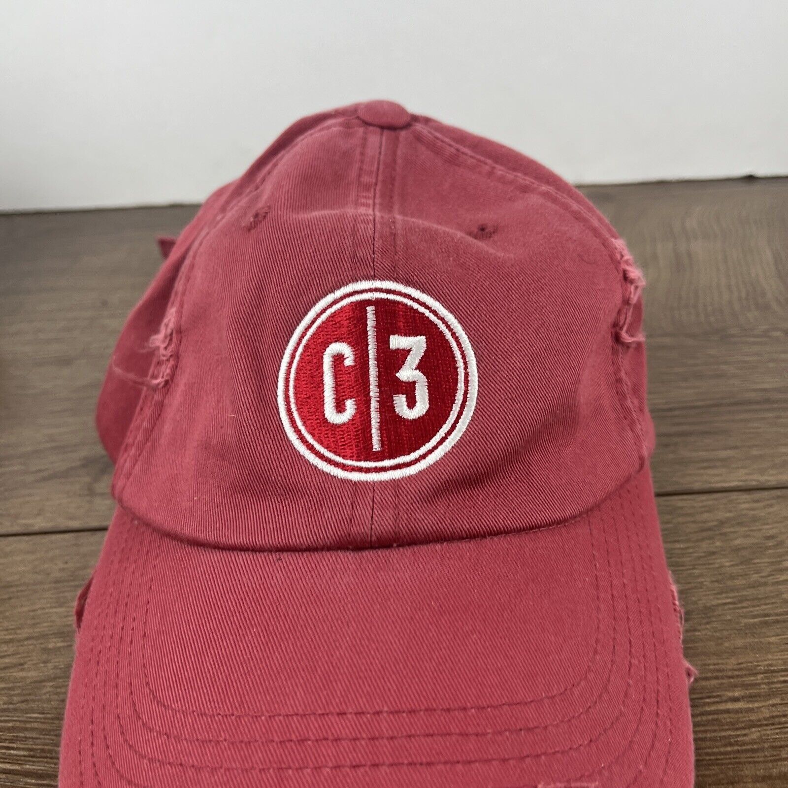 Other C3 Hat C3 Red Hat Adjustable Adult Size Hat Red Cap Size ONE SIZE - 6 Thumbnail
